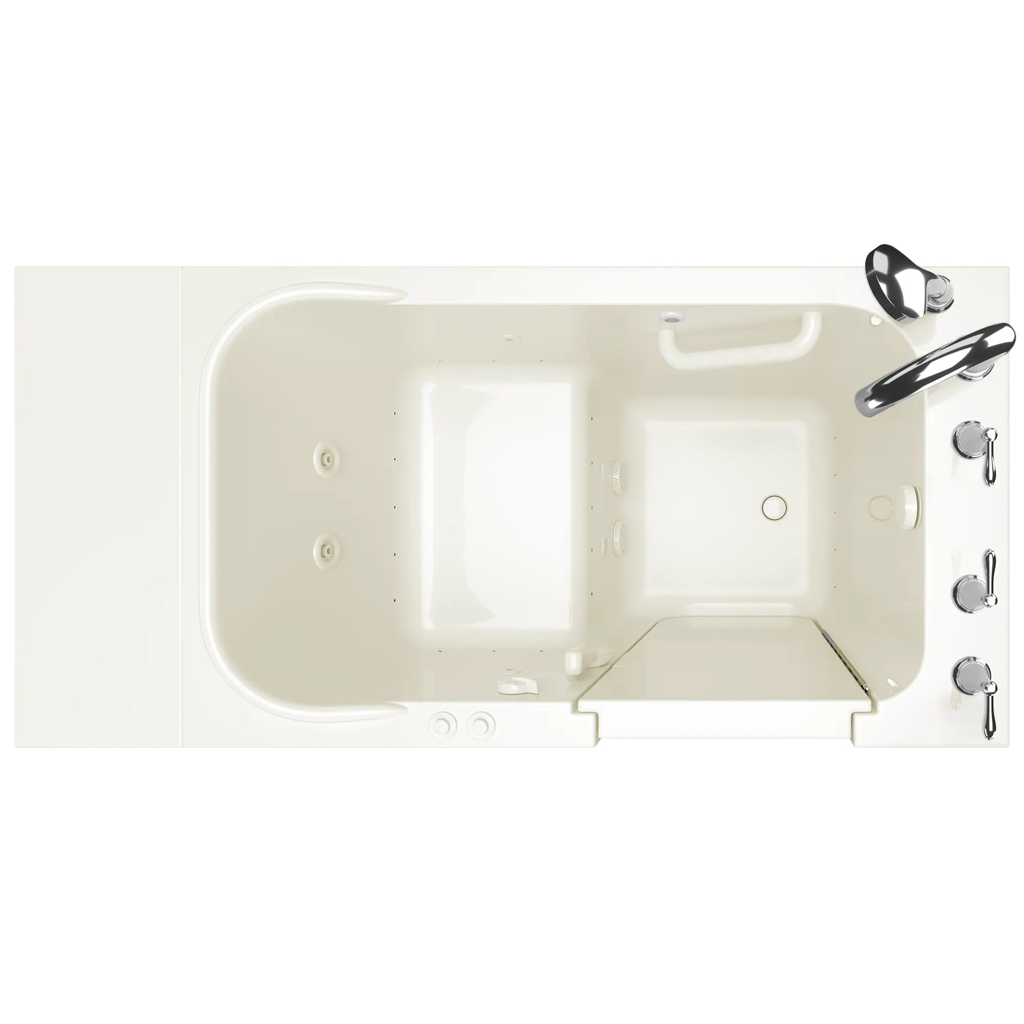 Gelcoat 28x48-Inch Walk-in Bathtub with Combination Air Spa and Whirlpool System  Right Hand Door and Drain // LINEN // 167392_Top_2848309CRL_509_SSV4828RD-BC_KO_0_CDNwebp.webp
