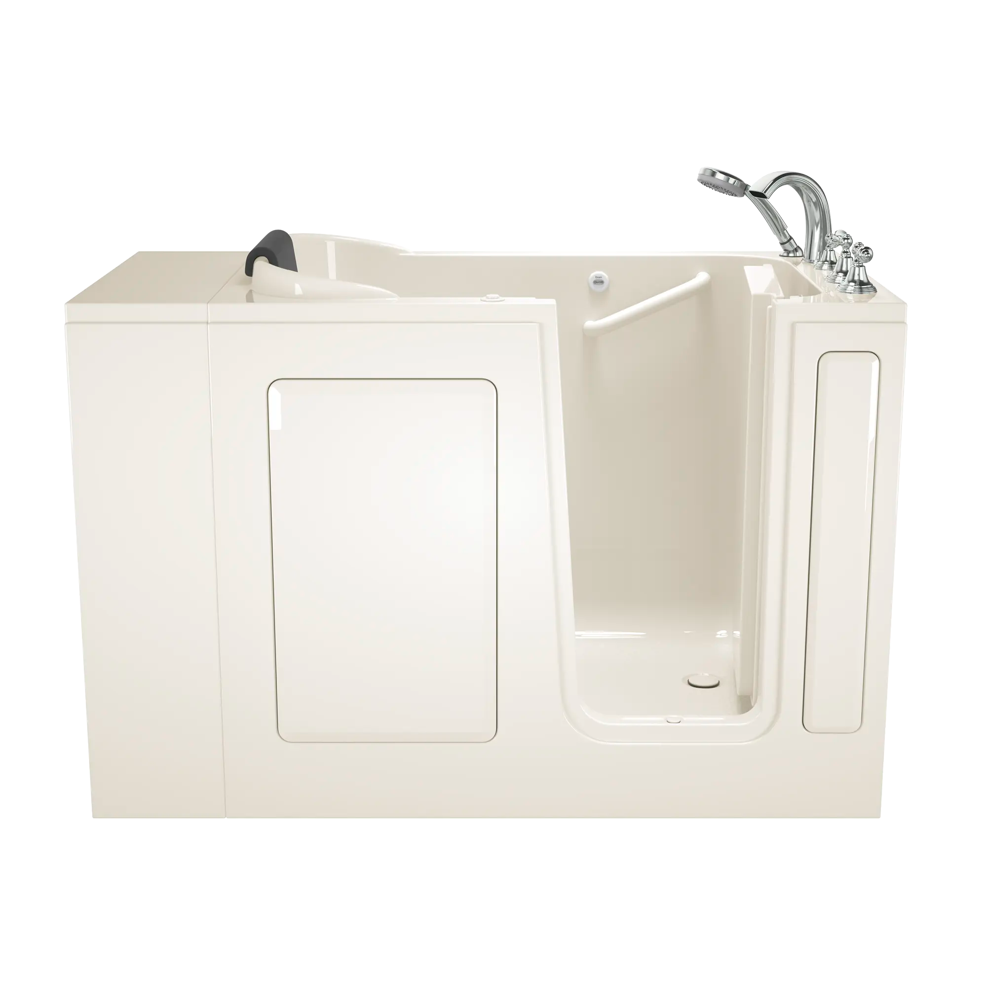 Gelcoat Premium Series 28 x 48-Inch Walk-in Tub With Whirlpool System - Right-Hand Drain With Faucet // LINEN // 167426_Front_2848_109_ARL_WRL_SS4828RA-BC_RJ-BC_0_CDNwebp.webp