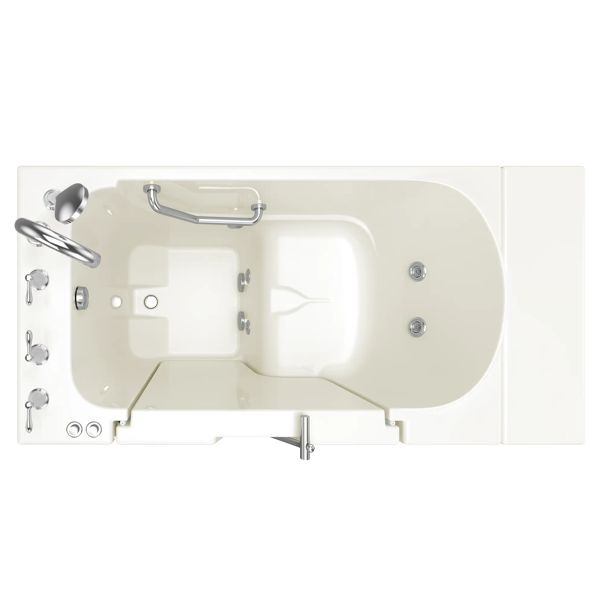 Gelcoat Value Series 30 x 52 -Inch Walk-in Tub With Whirlpool System - Left-Hand Drain With Faucet // LINEN // 167440_Top_3052OD_709_WLL_SS9OD5230LJ-BC_0_CDNwebp.webp