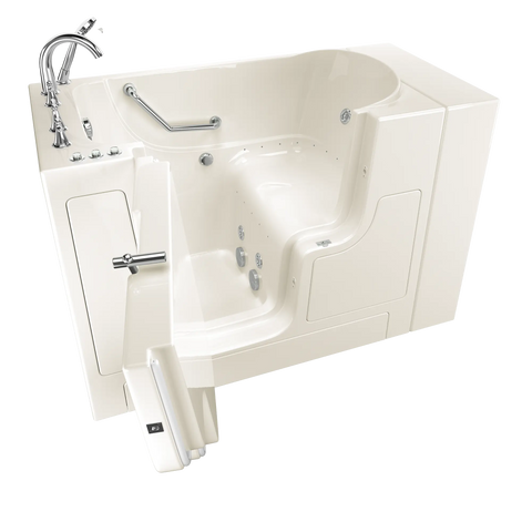 Gelcoat Value Series 30 x 52 -Inch Walk-in Tub With Combination Air Spa and Whirlpool Systems - Left-Hand Drain With Faucet