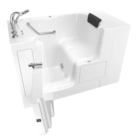 Gelcoat Premium Series 32 x 52 -Inch Walk-in Tub With Soaker System - Left-Hand Drain With Faucet