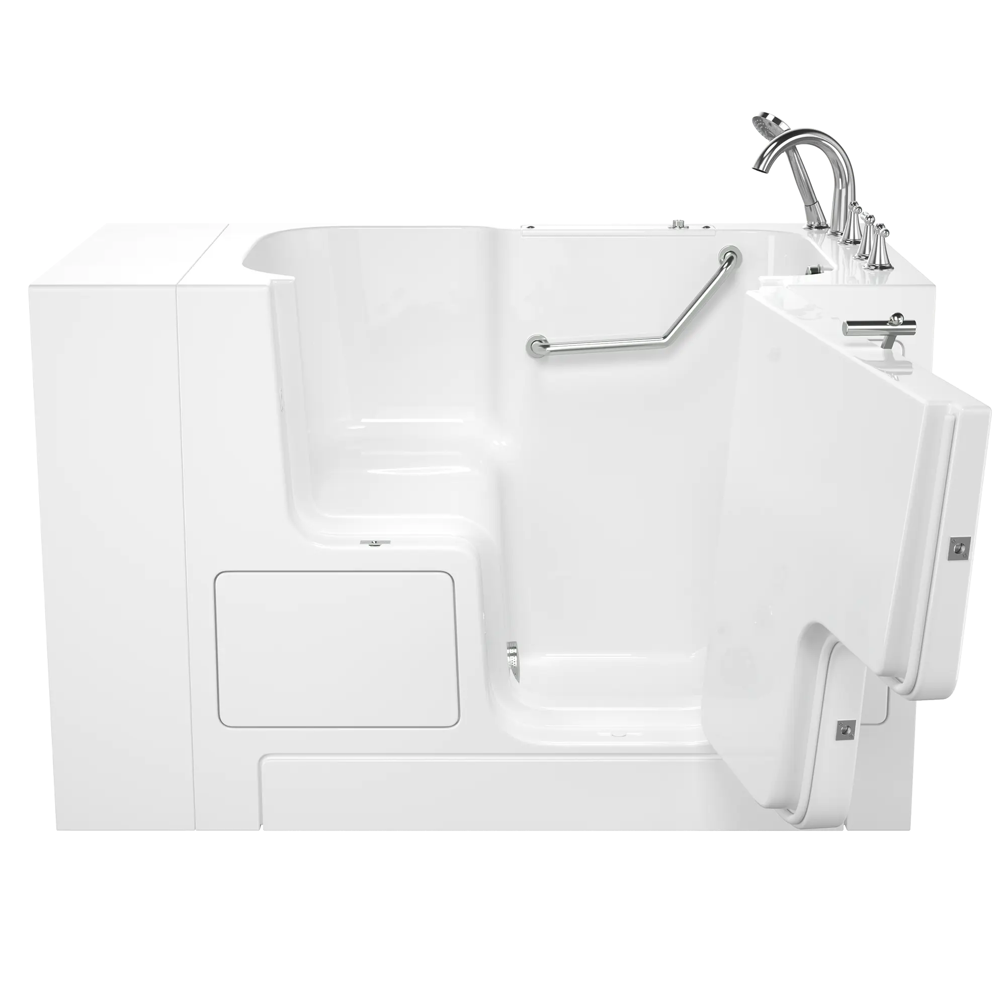 Gelcoat Value Series 32 x 52 -Inch Walk-in Tub With Soaker System - Right-Hand Drain With Faucet // WHITE // 167456_Front_3252OD_709_SRW_SS9OD5232RS-WH_0_CDNwebp.webp