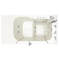 [SS9OD5232RD-BC-PC] Gelcoat Premium Series 32 in. x 52 in. Outward Opening Door Walk-In Bathtub with Air Spa and Whirlpool system - Linen