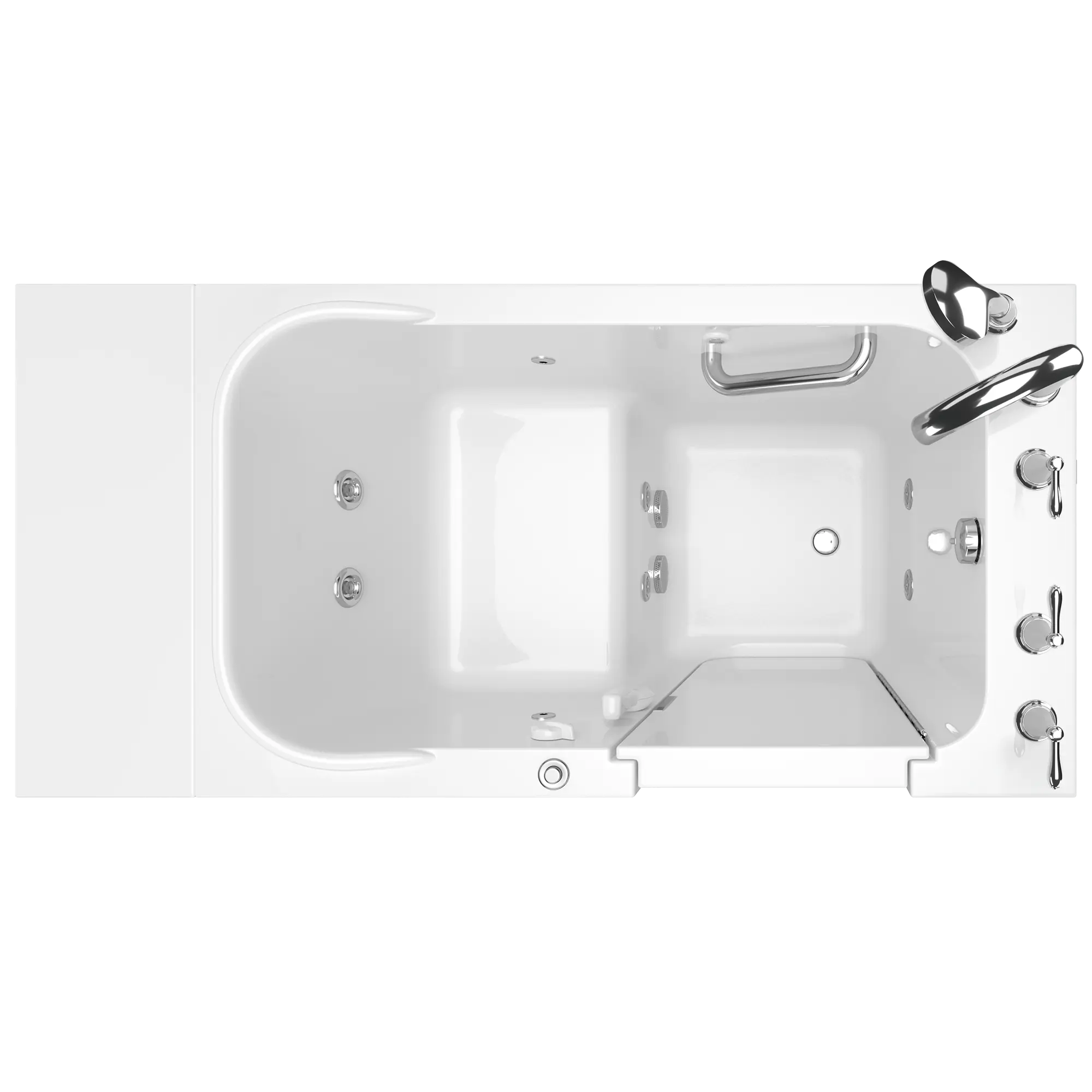 Gelcoat Value Series 28x48-inch Walk-in Bathtub with Whirlpool System  Right Hand Door and Drain // WHITE // 167463_Top_2848_409_WRW_0_CDNwebp.webp