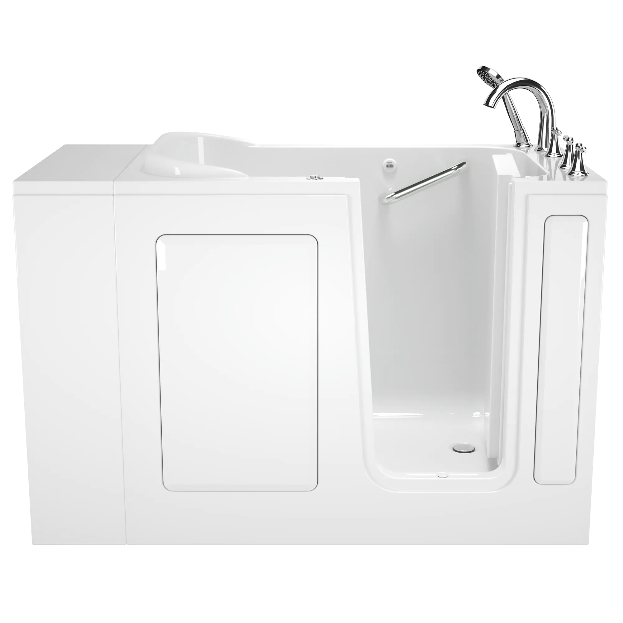 Gelcoat Value Series 28x48-inch Walk-in Bathtub with Whirlpool System  Right Hand Door and Drain // WHITE // 167466_Front_2848_409_ARW_WRW_0_CDNwebp.webp