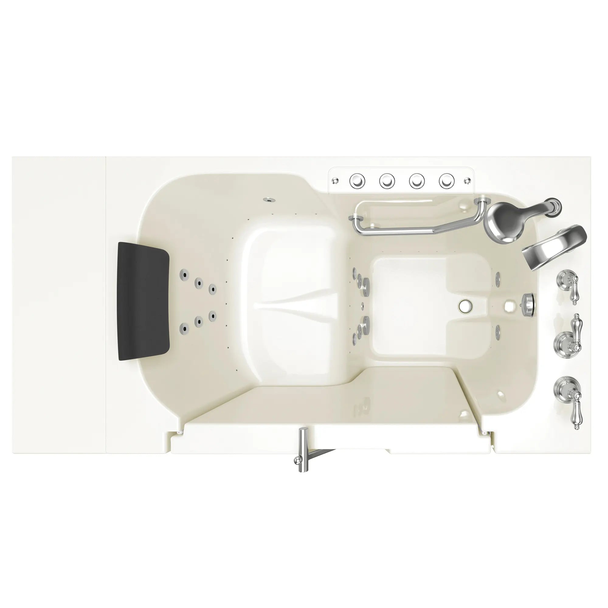 Gelcoat Premium Series 32 x 52 -Inch Walk-in Tub With Combination Air Spa and Whirlpool Systems - Right-Hand Drain With Faucet // LINEN // 167476_Top_3252OD_109_CRL_SSOD5232RD-BC_0_CDNwebp.webp