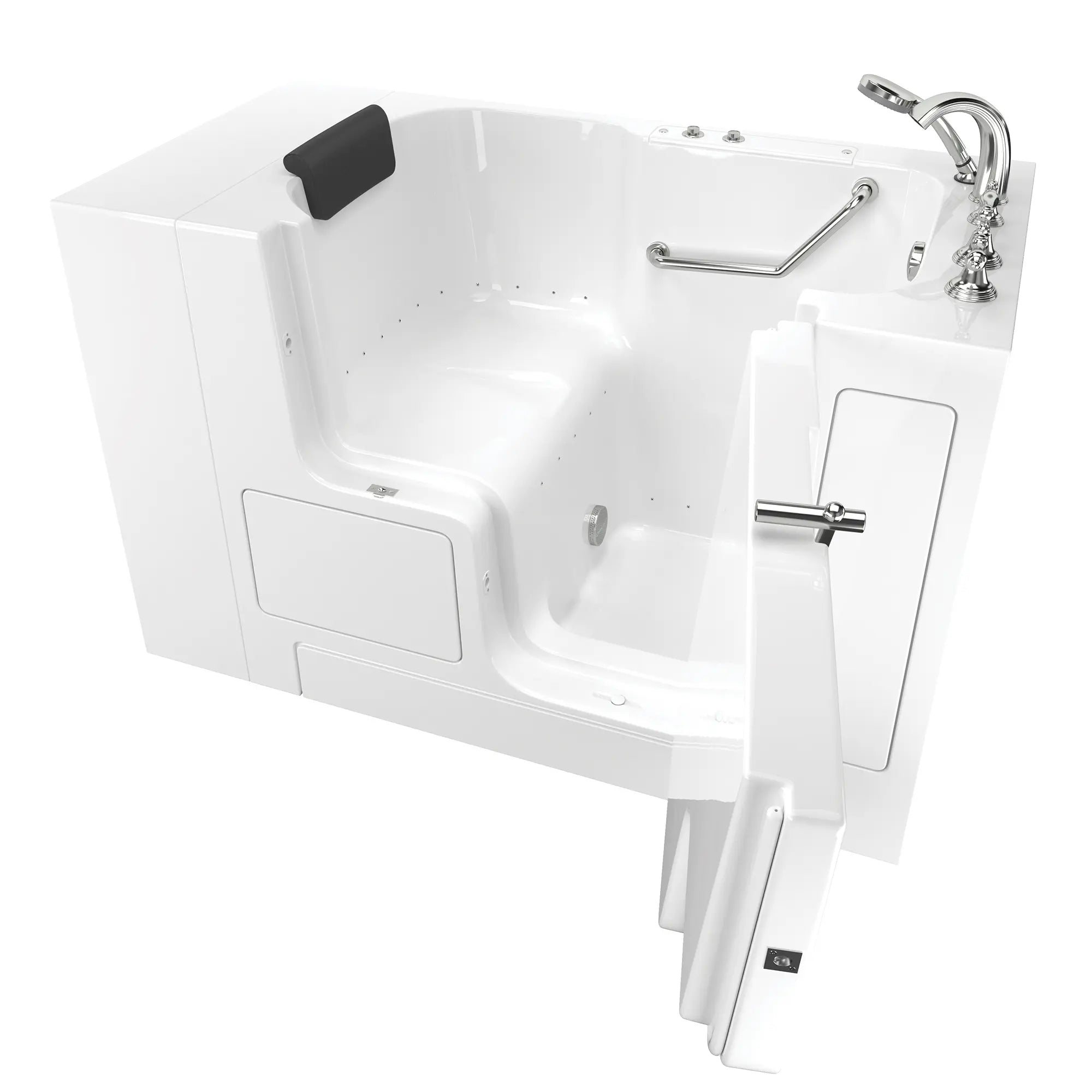 Gelcoat Premium Series 32 x 52 -Inch Walk-in Tub With Air Spa System - Right-Hand Drain With Faucet // WHITE // 167494_3252OD109ARW_SSOD5232RA-WH_KO_0_CDNwebp.webp