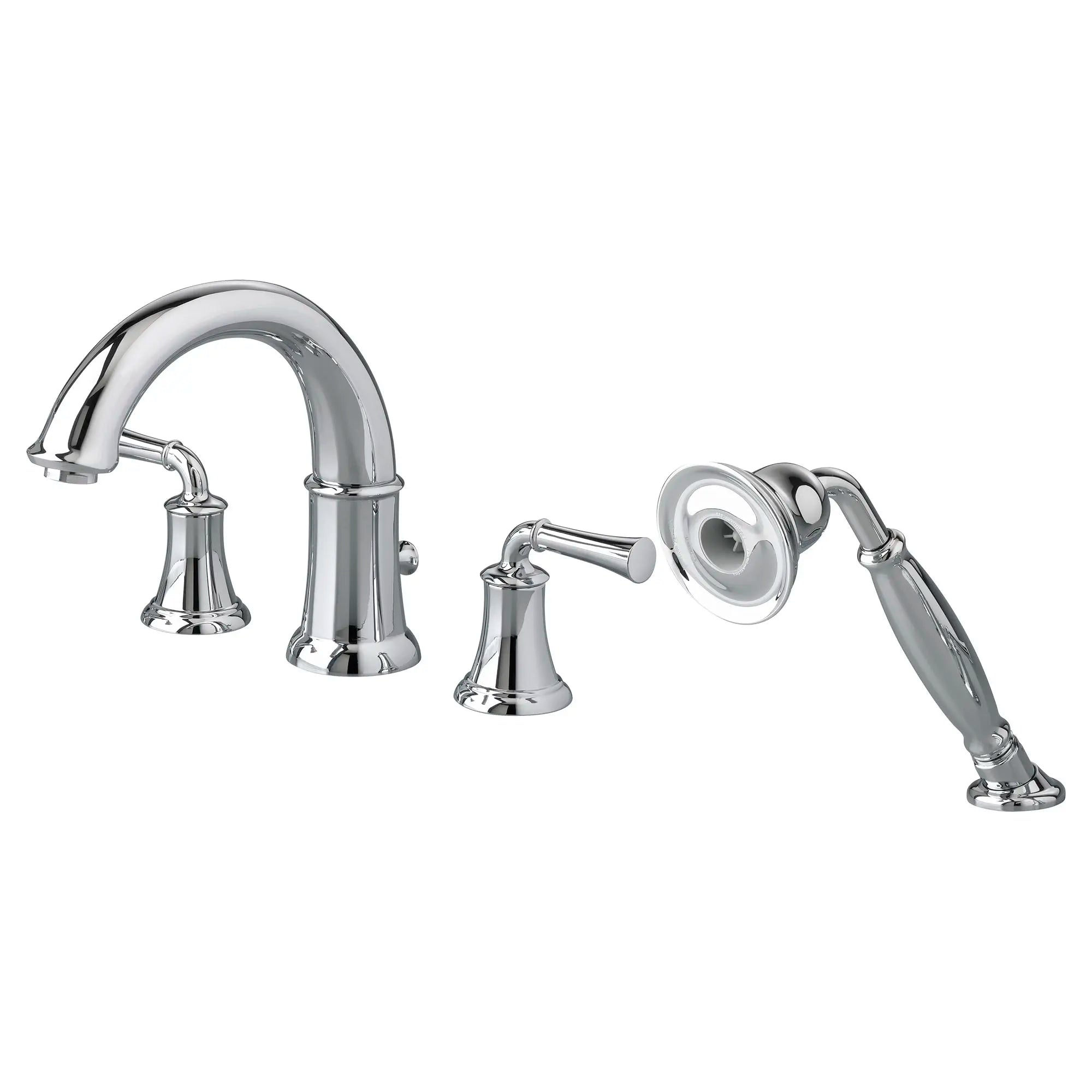 Portsmouth Bathtub Faucet with Personal Shower for Flash Rough-in Valve with Lever Handles // POLISHED CHROME // 168128_7420901002_1_0_CDNwebp.webp