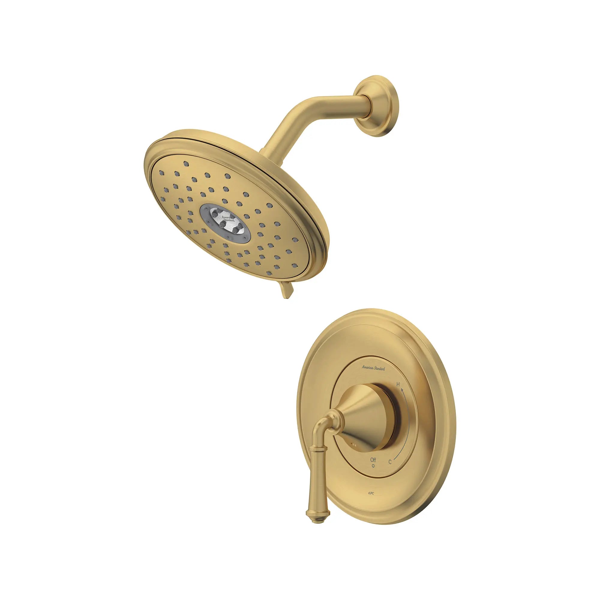 Delancey® 1.8 gpm/6.8 L/min Shower Trim Kit With Water-Saving 4-Function Showerhead and Lever Handle // SHOWER / BRUSHED COOL SUNRISE // 168621_Delancey_SiloLeft_TU052507.GN0_0002_Mar2023_0_CDNwebp.webp