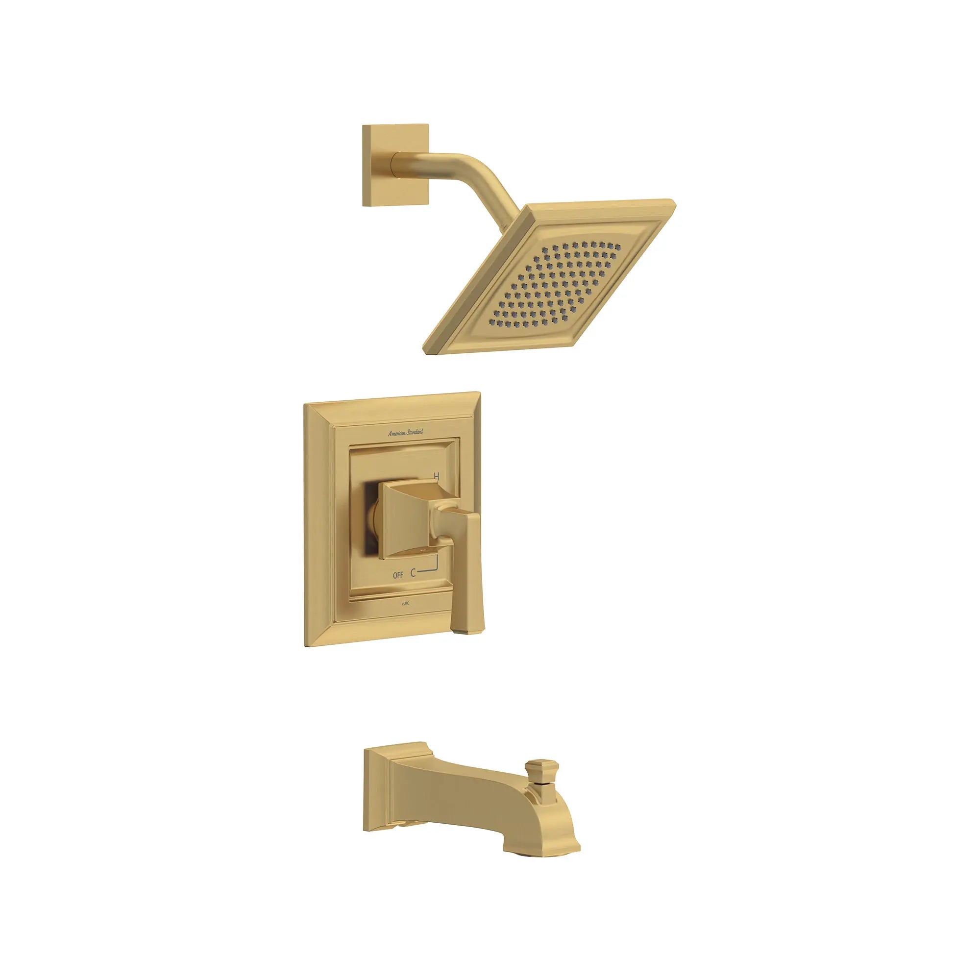 Town Square S 1.75 gpm/6.8 L/min Tub and Shower Trim Kit With Water-Saving Showerhead, Double Ceramic Pressure Balance Cartridge With Lever Handle // TUB & SHOWER / 1.75 GPM / BRUSHED COOL SUNRISE // 168640_TownSquareS_SiloRight_TU455508.GN0_0001_Jan2023_0_CDNwebp.webp