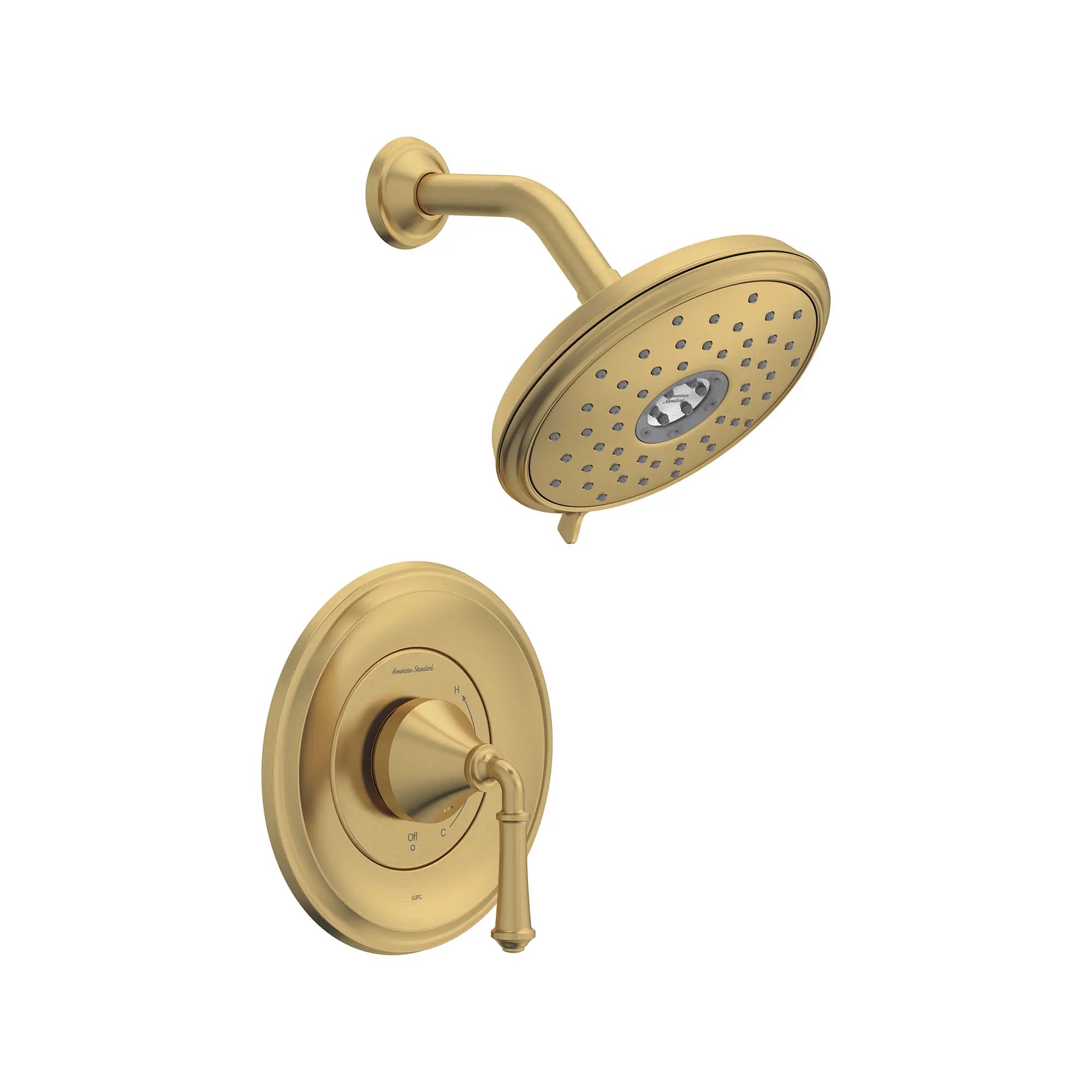 Delancey® 1.8 gpm/6.8 L/min Shower Trim Kit With Water-Saving 4-Function Showerhead and Lever Handle // SHOWER / BRUSHED COOL SUNRISE // 168651_Delancey_SiloRight_TU052507.GN0_0001_Mar2023_0_CDNwebp.webp