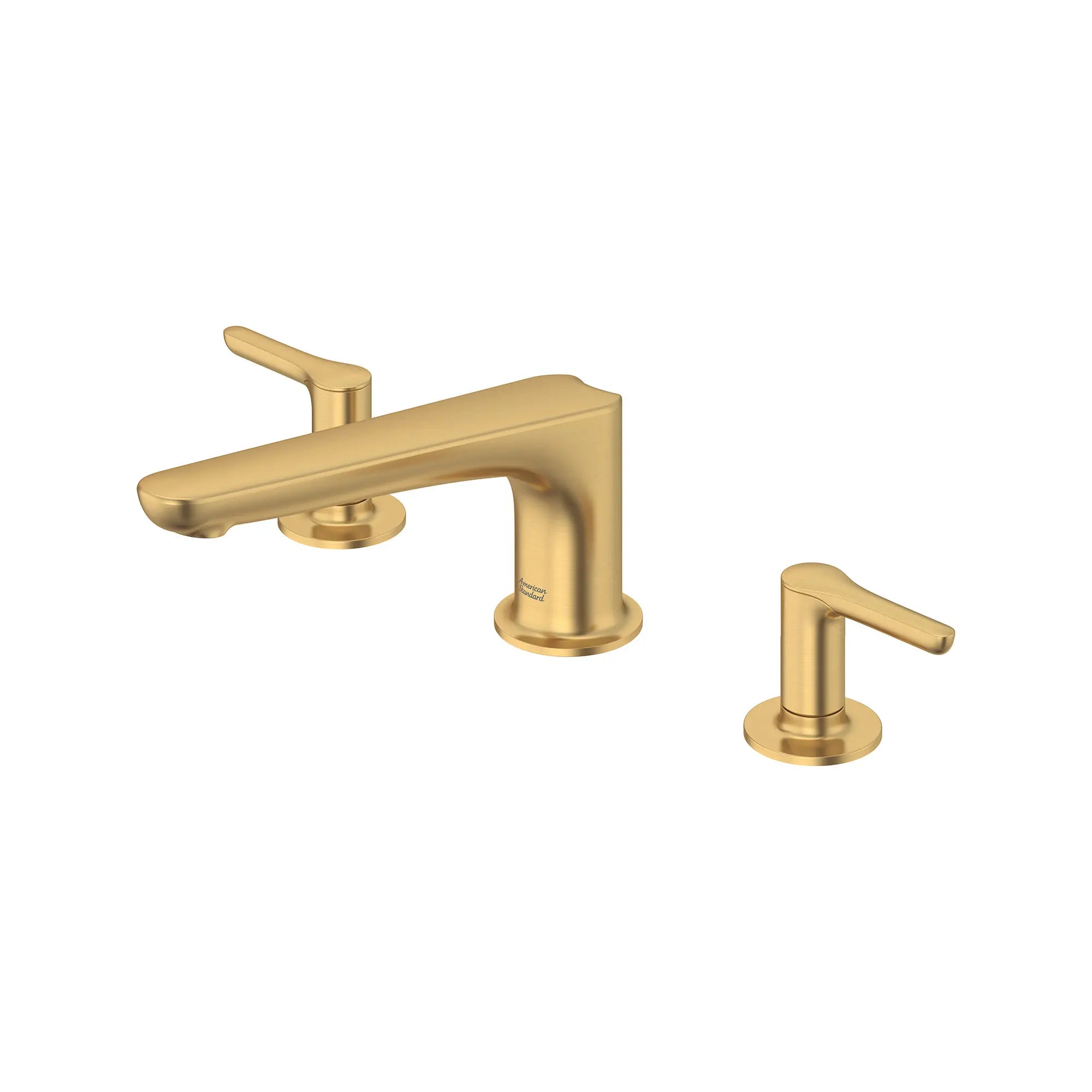 Studio® S Bathtub Faucet With Lever Handles for Flash® Rough-In Valve // BRUSHED COOL SUNRISE // 168721_StudioS_SiloLeft_T105900.GN0_0001_Mar2023_0_CDNwebp.webp