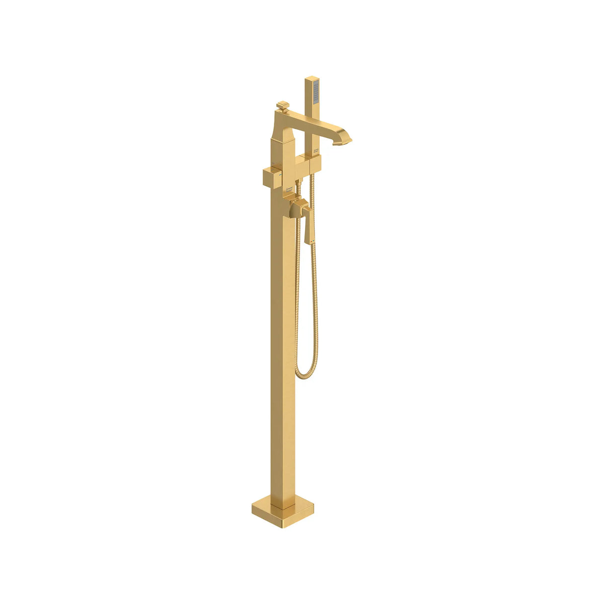 Town Square® S Freestanding Bathtub Faucet With Lever Handle for Flash® Rough-In Valve // BRUSHED COOL SUNRISE // 168746_TownSquareS_SiloRight_T455951.GN0_0001_Mar2023_0_CDNwebp_4b99bd71-69d4-46e7-a469-ac3644449583.webp
