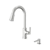 [7421300.075] Raviv® Single-Handle Pull-Down Kitchen Faucet - Stainless Steel