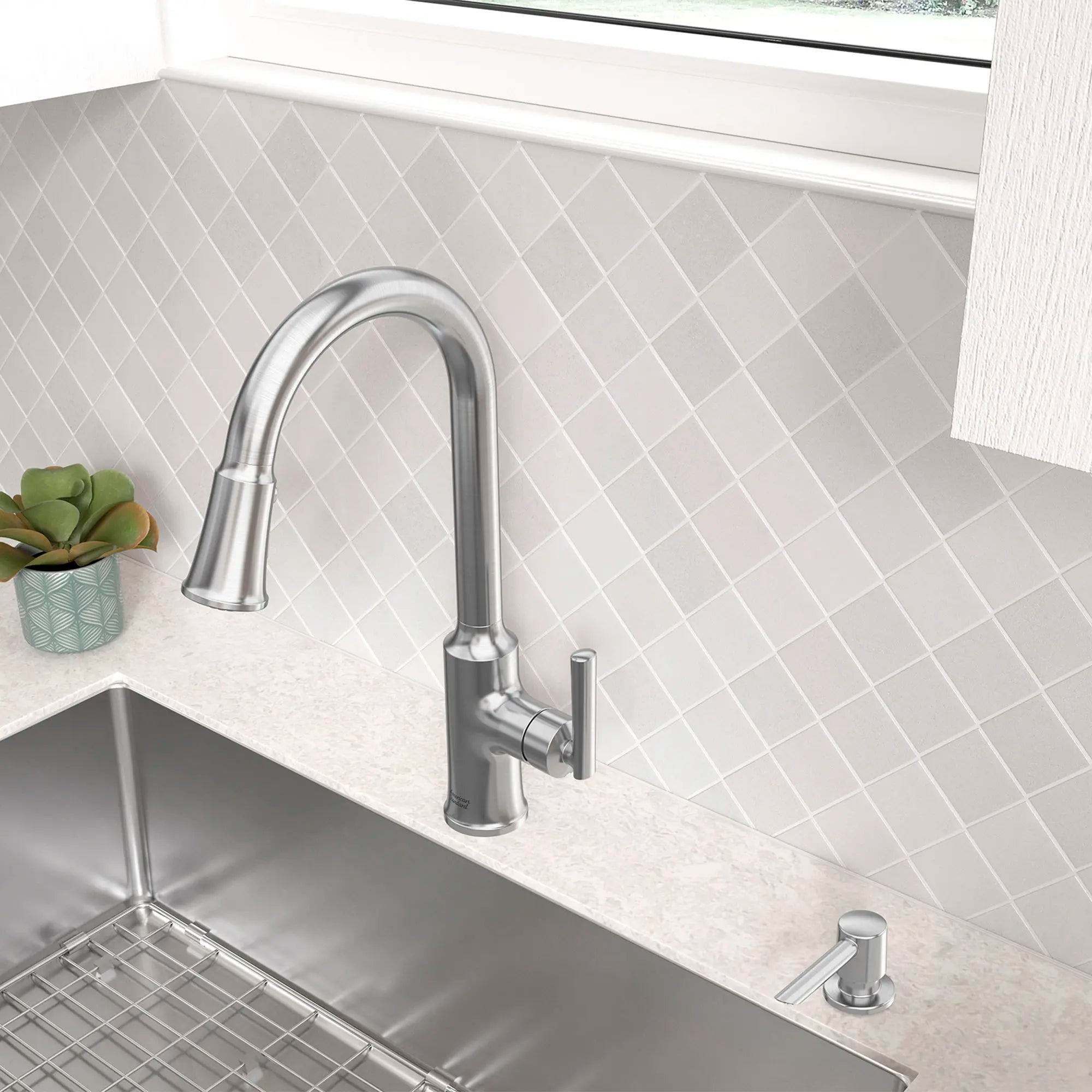 Raviv® Single-Handle Pull-Down Kitchen Faucet // STAINLESS STEEL // 168976_Raviv_Environment_7421300.075_0002_Apr2023_0_CDNwebp_4af3c41b-c66b-4a33-805a-f6724671e306.webp