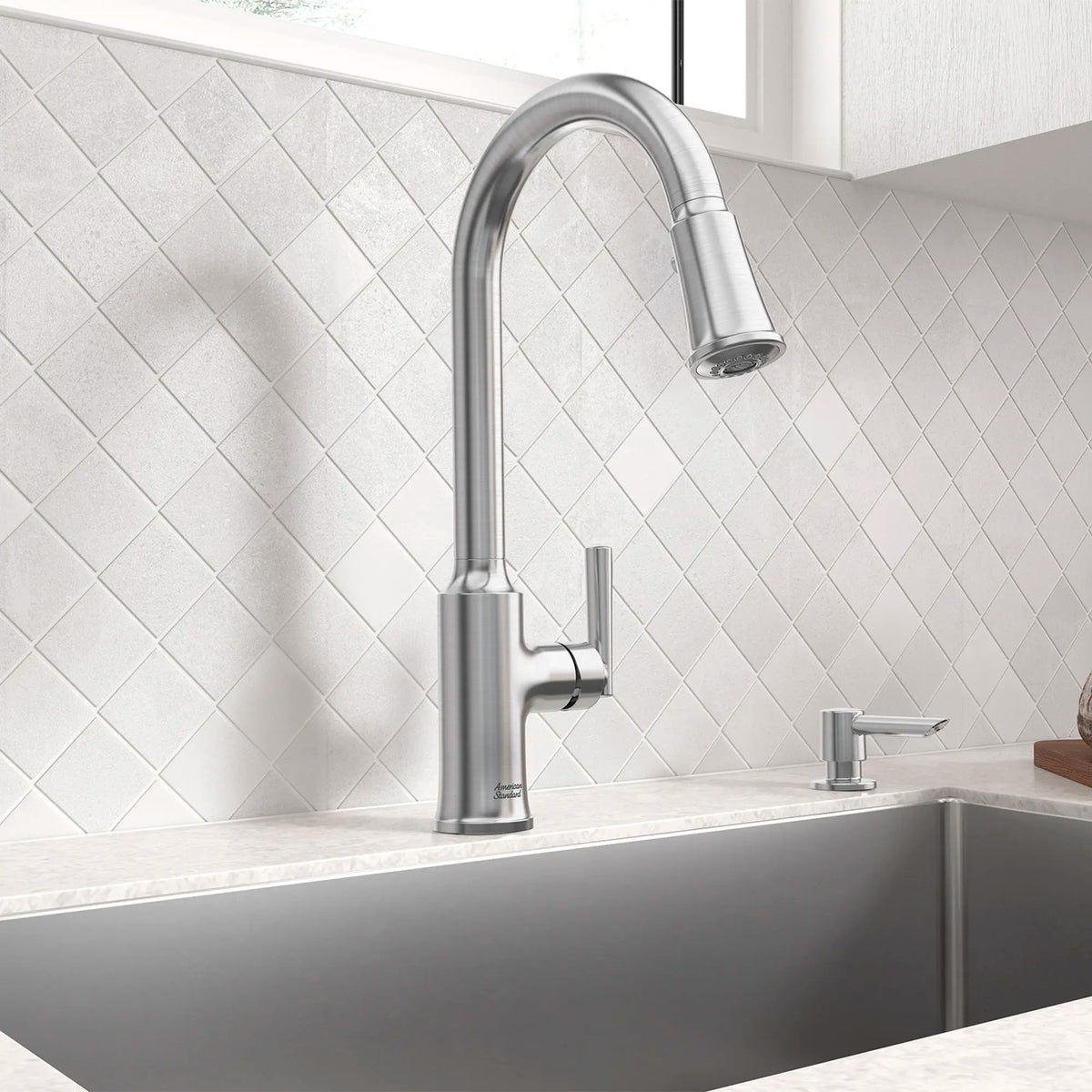 Raviv® Single-Handle Pull-Down Kitchen Faucet // STAINLESS STEEL // 168979_Raviv_Environment_7421300.075_0001_Apr2023_0_CDNwebp_30df5f8b-f221-44e6-b318-1198eb4ed43e.webp