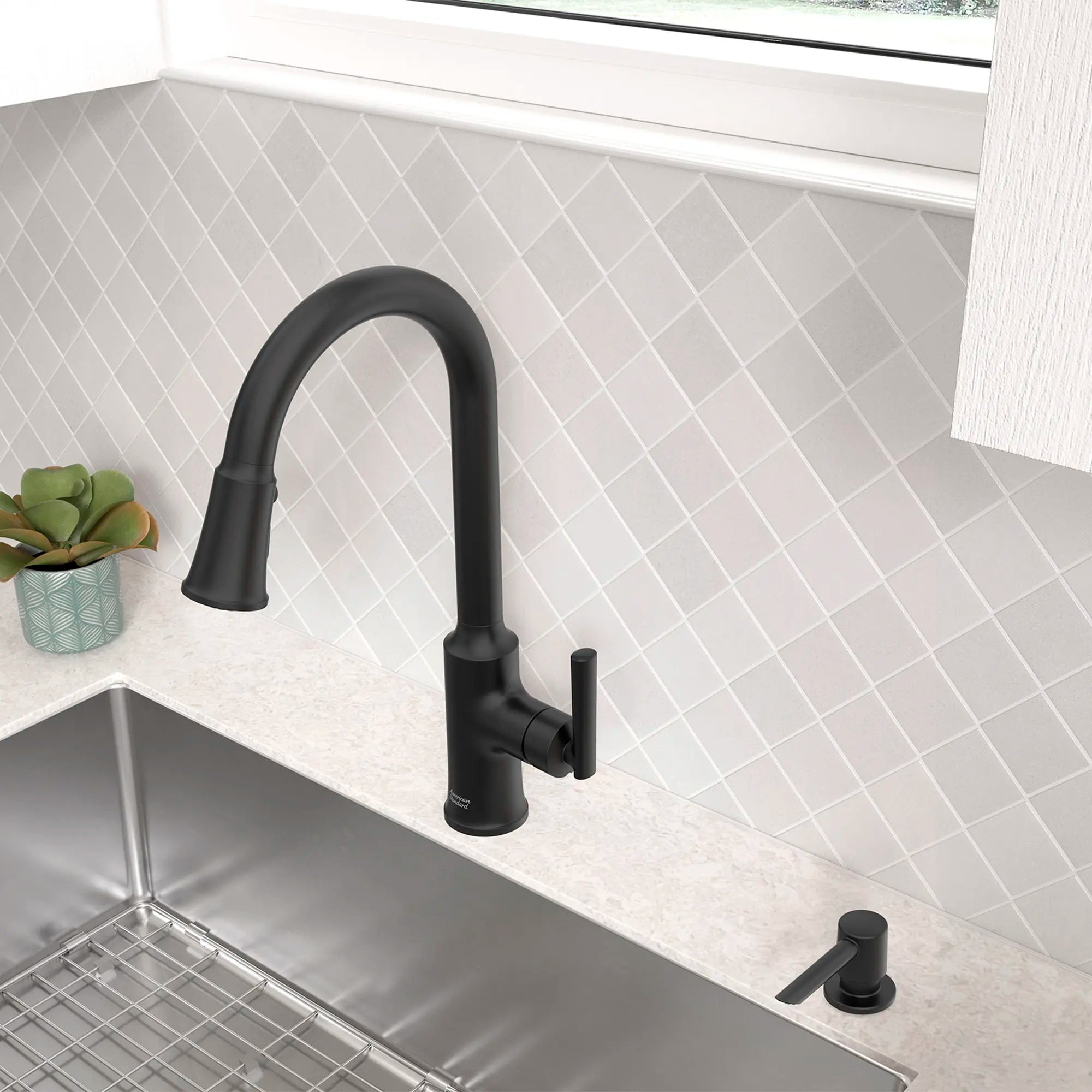 Raviv® Single-Handle Pull-Down Kitchen Faucet // MATTE BLACK // 168980_Raviv_Environment_7421300.243_0002_Apr2023_0_CDNwebp_4a6f819a-aad5-4df6-830d-adfa74d6dbf7.webp