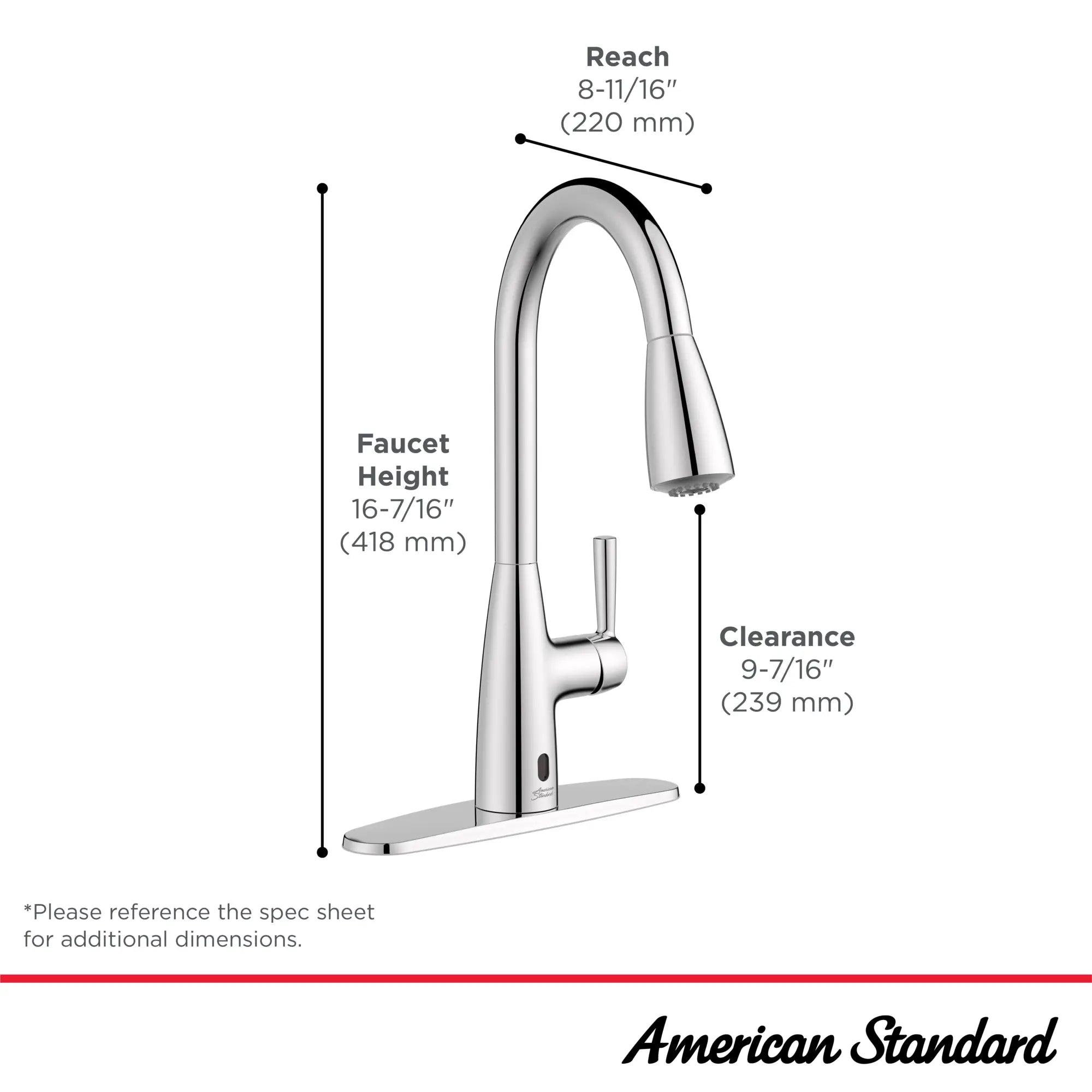 Fairbury® 2S Touchless Pull down Kitchen Faucet with Soap Dispenser // POLISHED CHROME // 168996_FairburyTouchless_Infographic_7418381_0006_APR2023_0_CDNwebp.webp