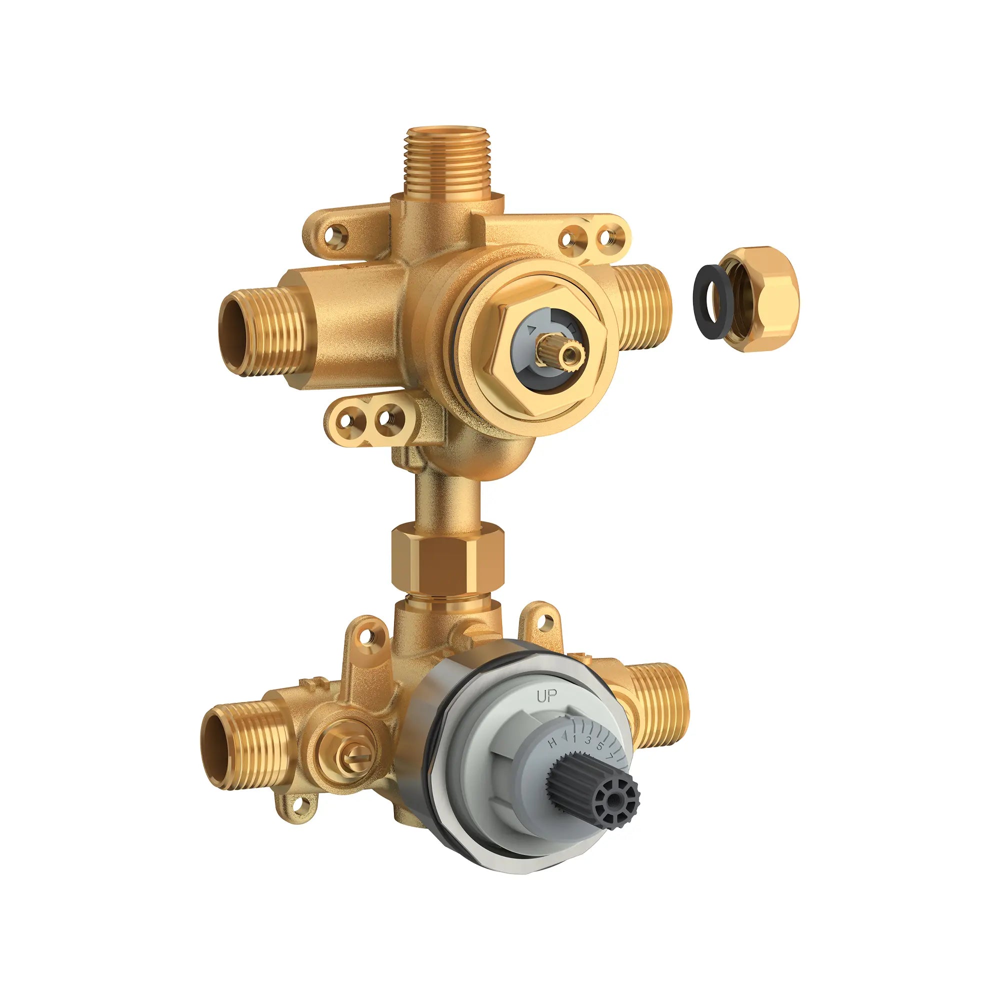 Pressure Balance Valve Rough-In with Integrated Diverter // NO FINISH // 169007_Parts_SiloRight_Ru520_0003_May2023_0_CDNwebp.webp