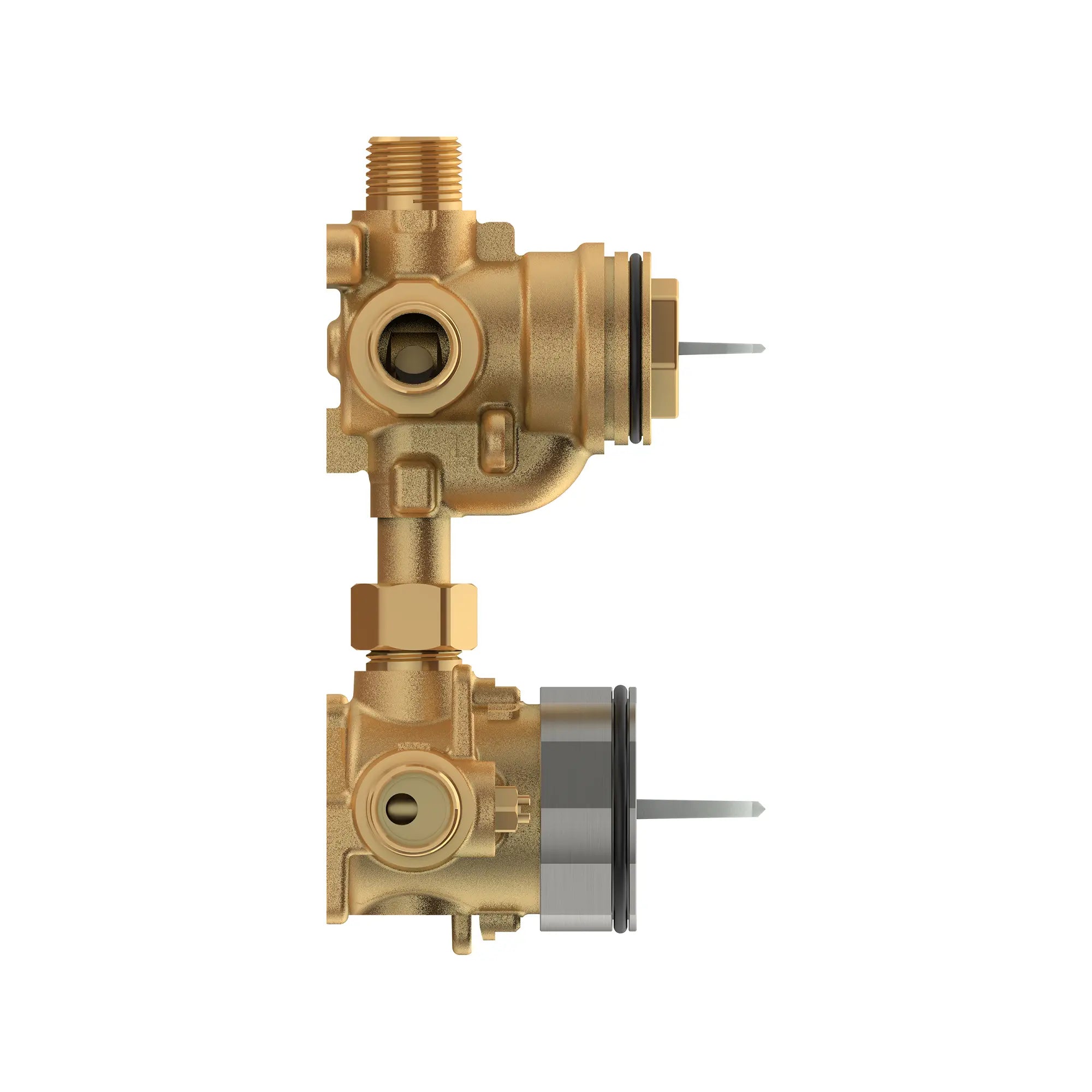 Pressure Balance Valve Rough-In with Integrated Diverter // NO FINISH // 169013_Parts_SiloSide_Ru520_0001_May2023_0_CDNwebp.webp