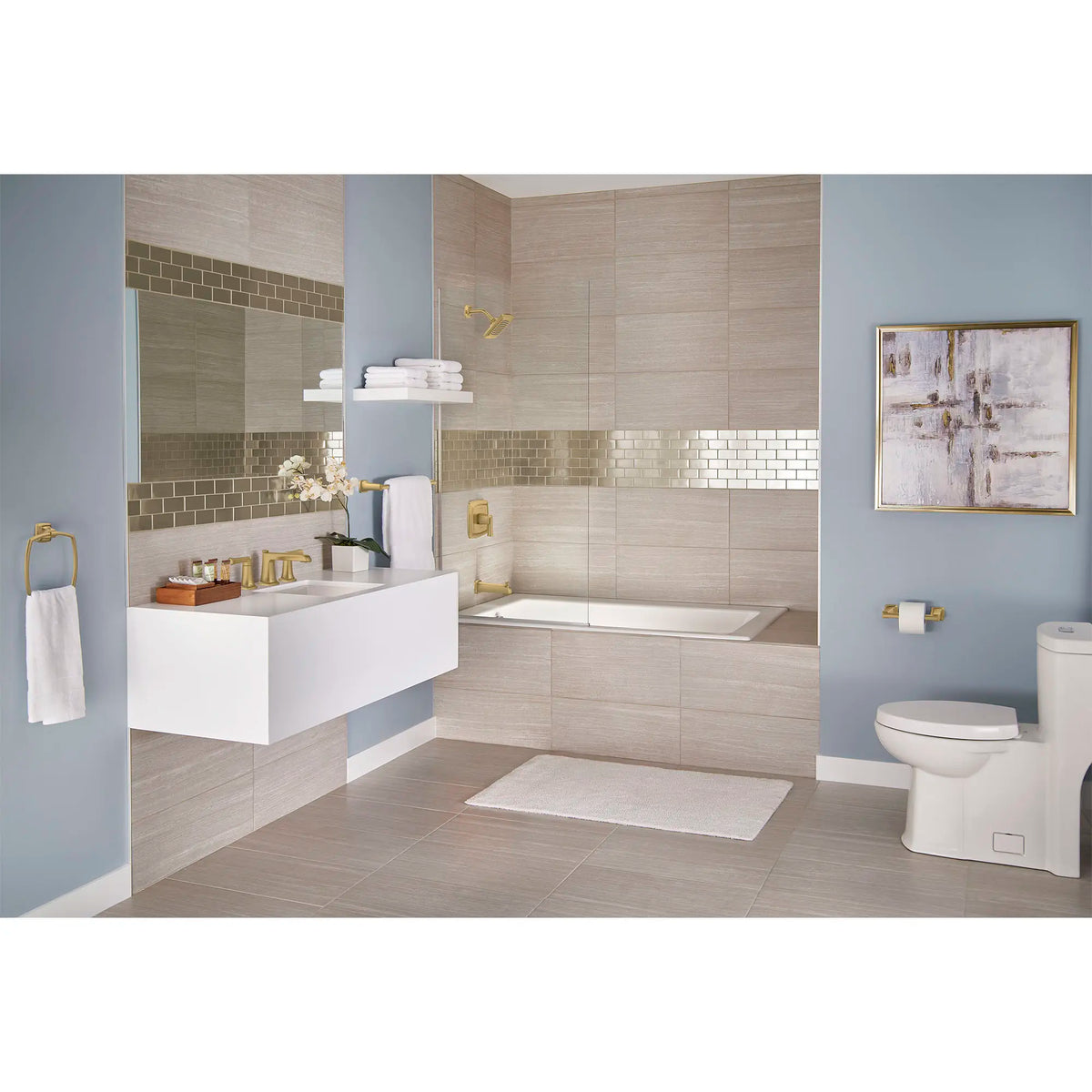Townsend® 8-Inch Widespread 2-Handle Bathroom Faucet 1.2 gpm/4.5 L/min With Lever Handles // BRUSHED COOL SUNRISE // 169050_Townsend_EnvironmentCloseup_7353841.GN0_TU353508.GN0_0001_May2023_0_CDNwebp_2fc1e594-f7de-4571-a889-7f3b2e814f4a.webp