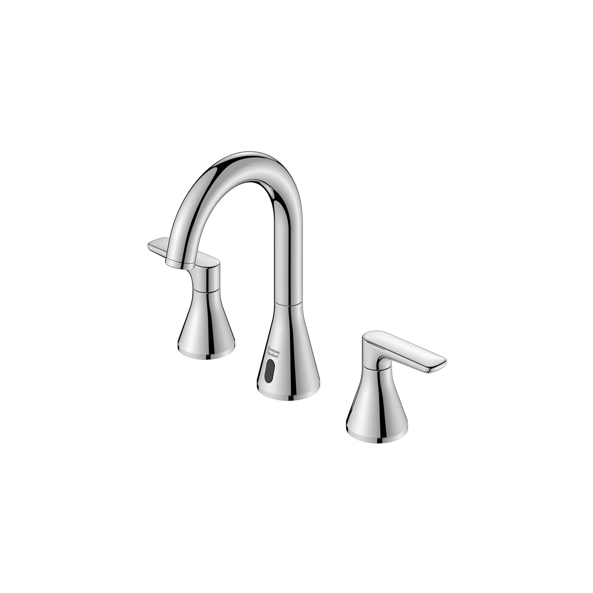 Aspirations 8-Inch Touchless Widespread Bathroom Faucet 1.2 gpm/4.5 L/min With Lever Handles // POLISHED CHROME // 169266_Aspirations_SiloLeft_7061857.002_0001_Jun2023_0_CDNwebp_12819c4a-a77d-4698-a8ba-cb8f3b76ec1d.webp