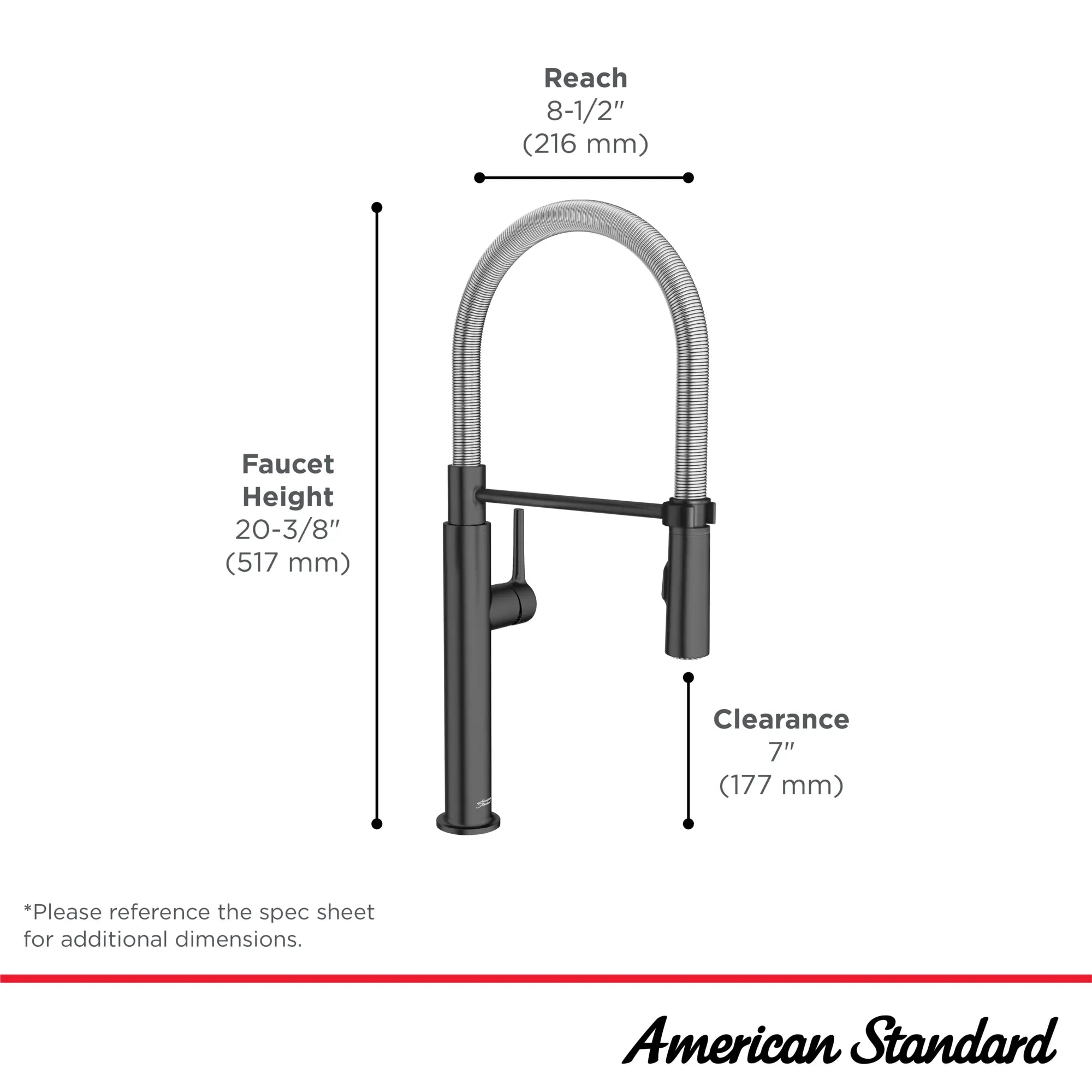 Studio S Semi-Pro Pull-Down Dual Spray Kitchen Faucet With Spring Spout - Polished Chrome - Thumbnail 4