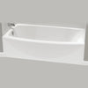 [2647202.011] Saver 60 Inch by 34 Inch Integral Apron Bathtub, Left Hand Drain - Arctic