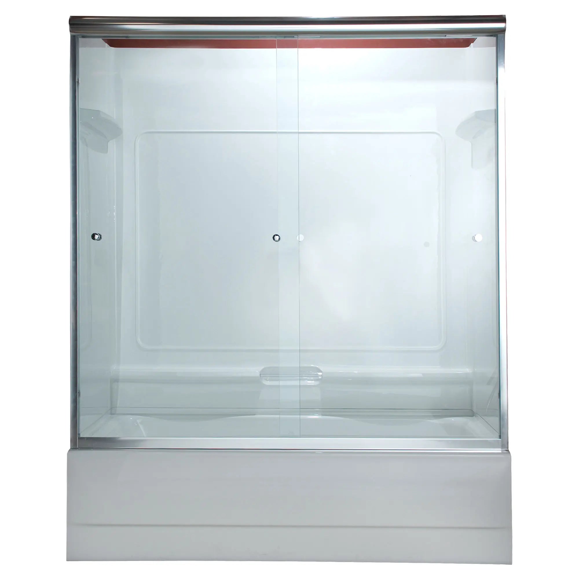 Euro 60 x 57-Inch Height Semi-Frameless Sliding Tub Door with Clear Glass // SILVER SHINE // 169638_P-AM00350400213_03_0_CDNwebp.webp