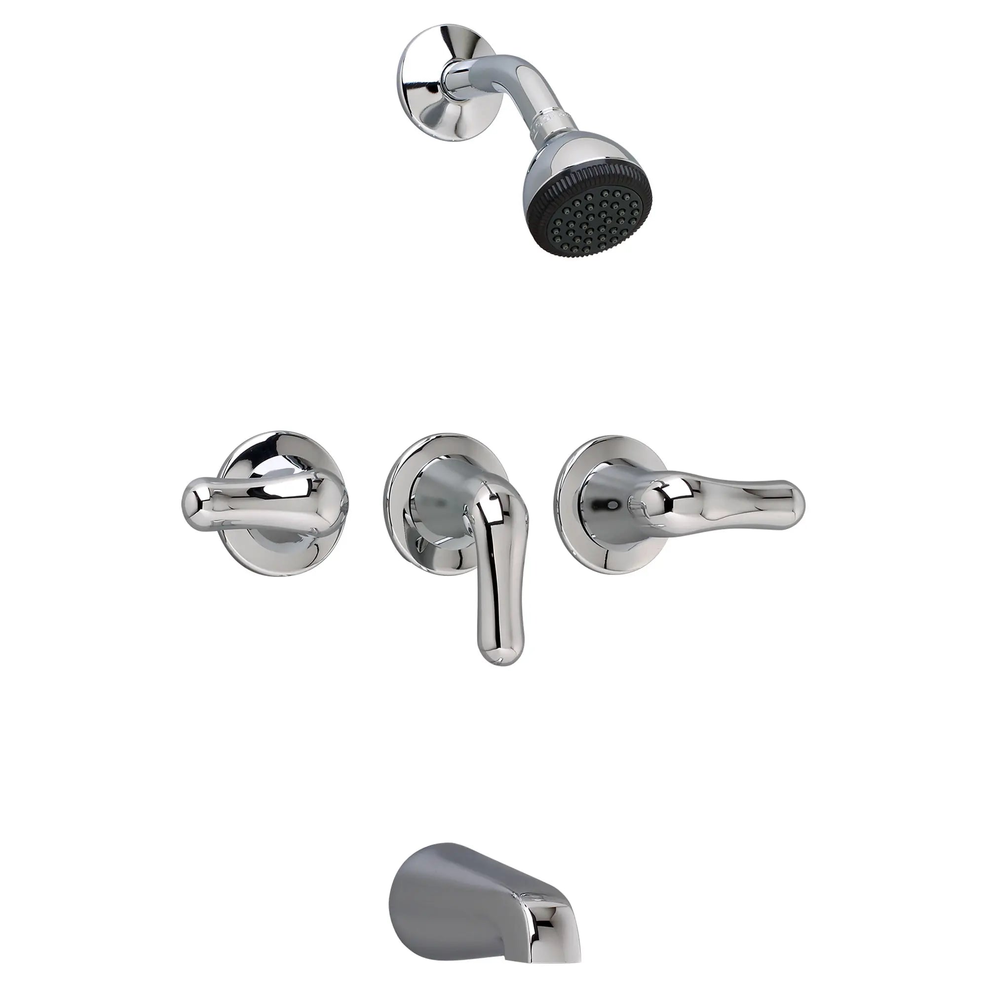 Colony® Soft 2.5 gpm/9.5 L/min 3-Handle Tub and Shower Valve and Trim Kit With Lever Handles // POLISHED CHROME // 169839_P-3375502002_02_0_CDNwebp.webp