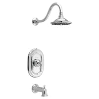 [T440502.002] Quentin 2.5 GPM Tub and Shower Trim Kit with Rain Showerhead and Lever Handle - Polished Chrome