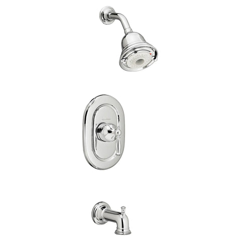 Quentin 2.0 GPM Tub and Shower Trim Kit with FloWise Showerhead, Pressure Balance Valve Cartridge with Lever Handle