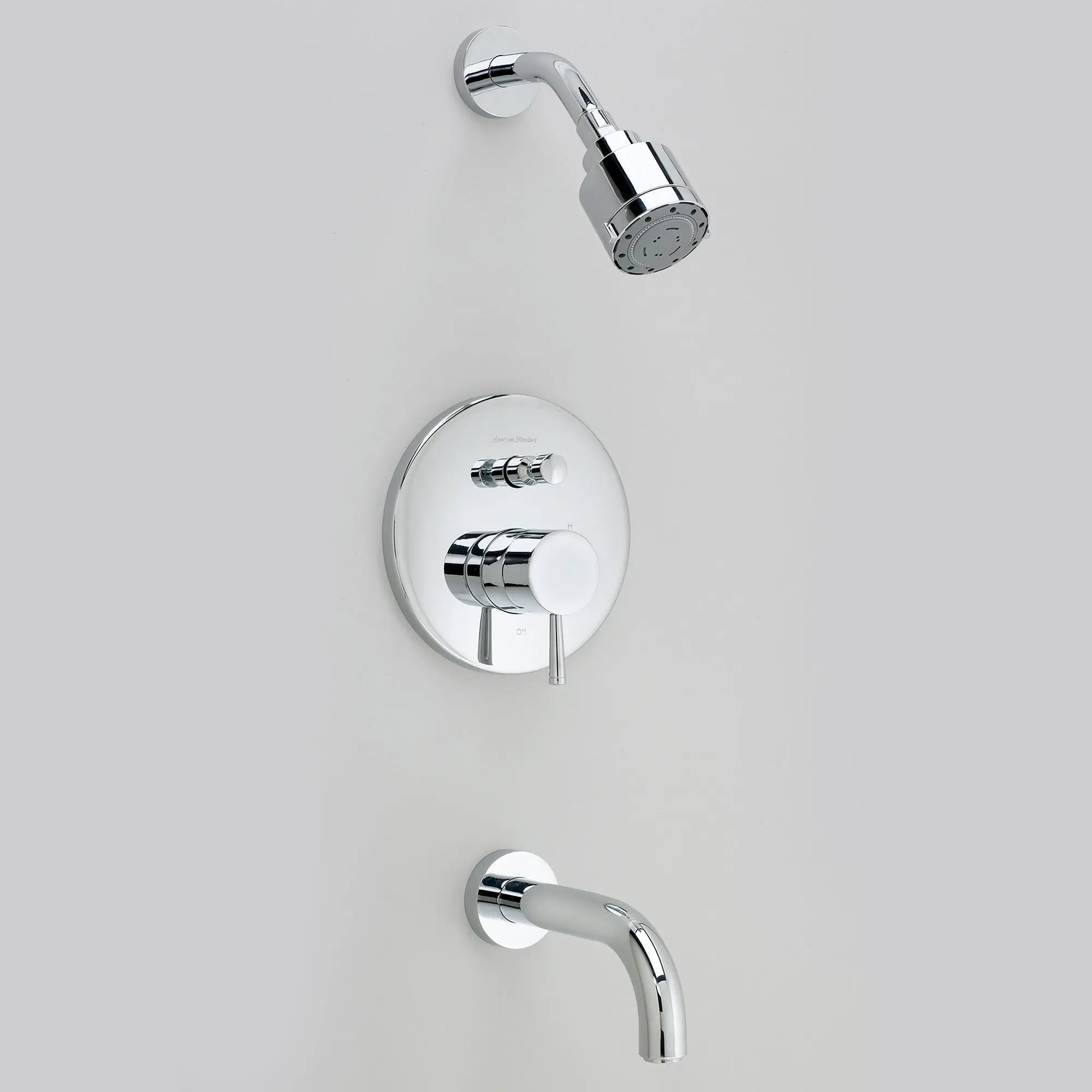 Serin® 2.5 gpm/9.5 L/min Tub and Shower Trim Kit With Rain Shower Head, Double Ceramic Pressure Balance Cartridge With Lever Handle // POLISHED CHROME // 169879_P-T064602002_04_0_CDNwebp.webp