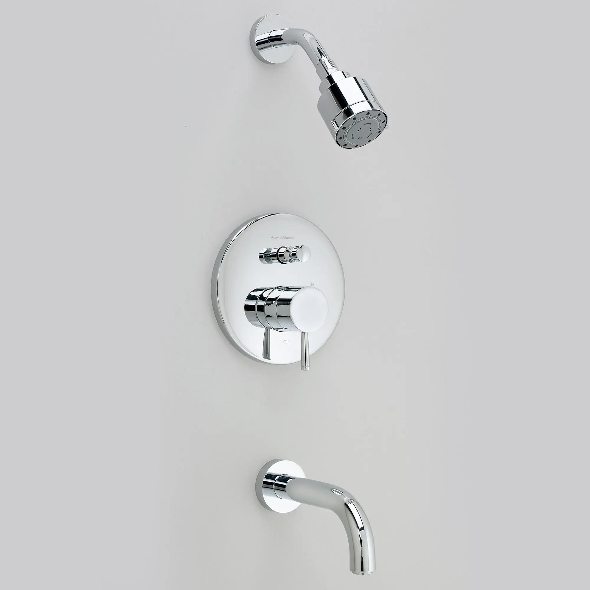 Serin® 2.5 gpm/9.5 L/min Tub and Shower Trim Kit With Rain Shower Head, Double Ceramic Pressure Balance Cartridge With Lever Handle // POLISHED CHROME // 169880_P-T064602002_03_0_CDNwebp.webp