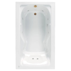 [2774018W.020] Cadet® 72 x 42-Inch Drop-In Bathtub With Hydromassage System - White