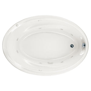 [2903018WC.020] Savona® Oval 60 x 42-Inch Drop-in Bathtub With EverClean® Hydromassage System - White
