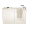 [2848.109.CRL] Gelcoat Premium Series 28 x 48-Inch Walk-in Tub With Combination Air Spa and Whirlpool Systems - Right-Hand Drain With Faucet - Linen