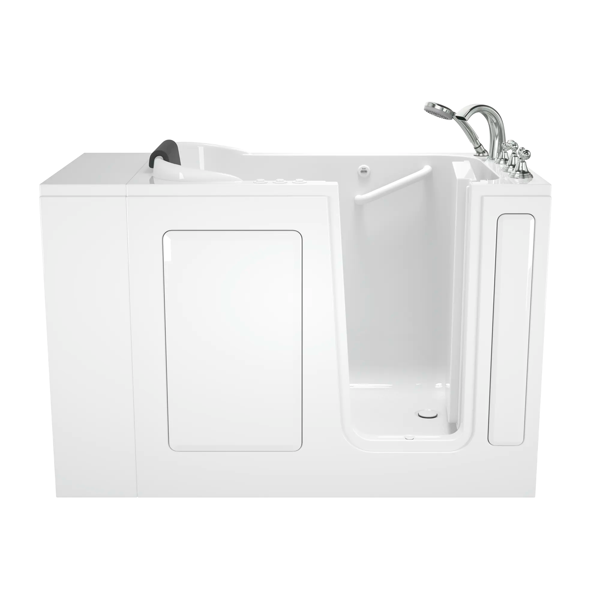 Gelcoat Premium Series 28 x 48-Inch Walk-in Tub With Combination Air Spa and Whirlpool Systems - Right-Hand Drain With Faucet // WHITE // 170263_Front_2848_109_CRW_SS4828RD-WH_0_CDNwebp.webp