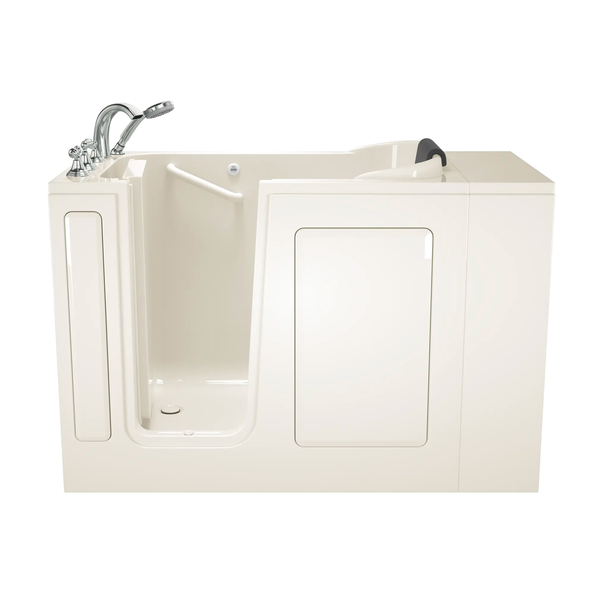 Gelcoat Premium Series 28 x 48-Inch Walk-in Tub With Soaker System - Left-Hand Drain With Faucet // LINEN // 170264_Front_2848_109_SLL_SS4828_LS-BC_0_CDNwebp.webp