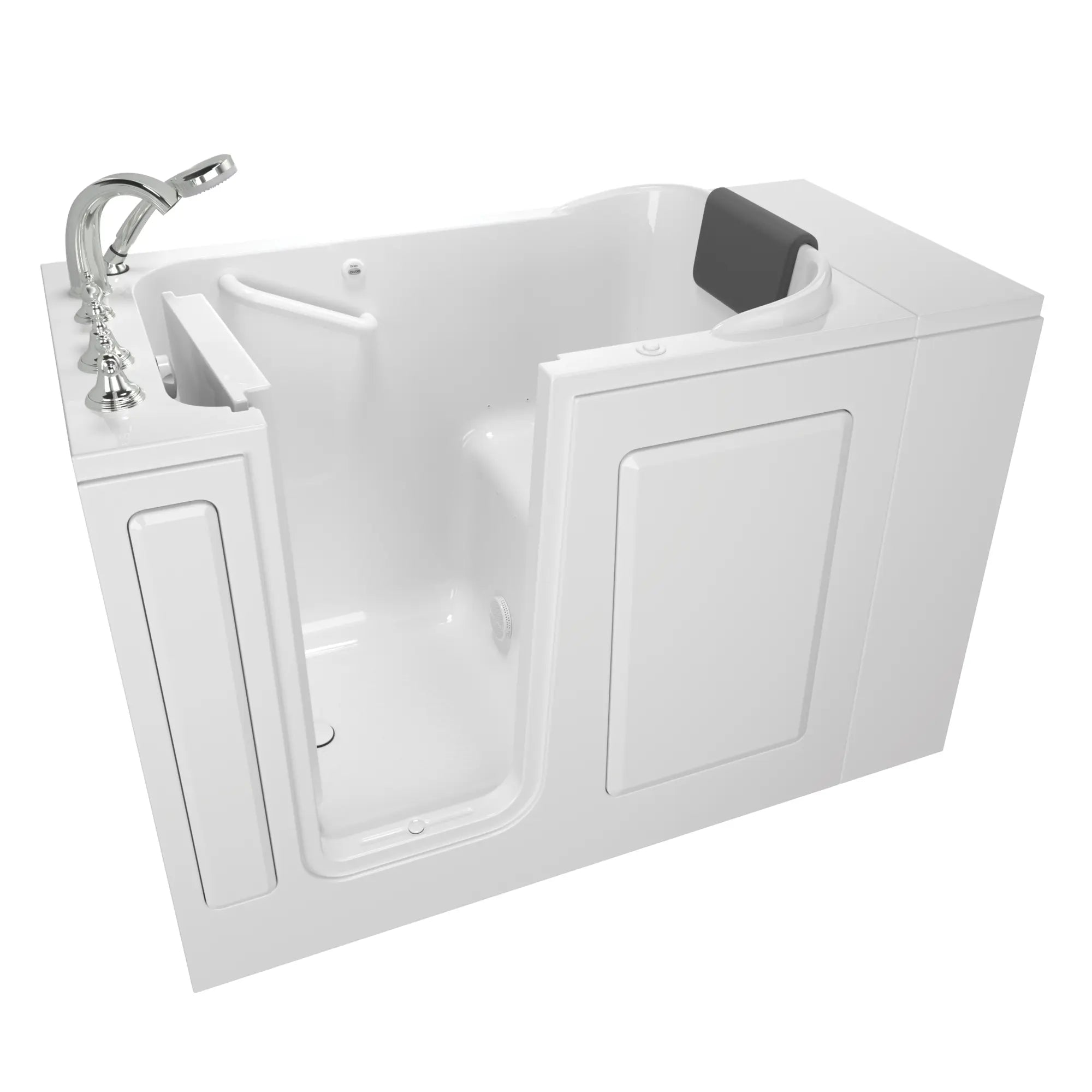 Gelcoat Premium Series 28 x 48-Inch Walk-in Tub With Air Spa System - Left-Hand Drain With Faucet // WHITE // 170274_2848109ALW_SS4828LAWH_KO_0_CDNwebp.webp