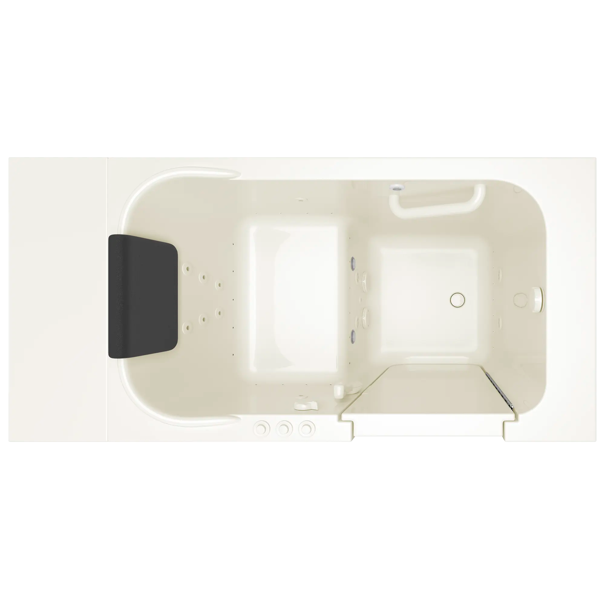 Gelcoat Premium Series 28 x 48-Inch Walk-in Tub With Combination Air Spa and Whirlpool Systems - Right-Hand Drain // LINEN // 170304_Overhead_2848_105_CRL_0_CDNwebp.webp