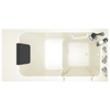 [3051.119.ARL] Acrylic Luxury Series 30 x 51 -Inch Walk-in Tub With Air Spa System - Right-Hand Drain With Faucet - Linen