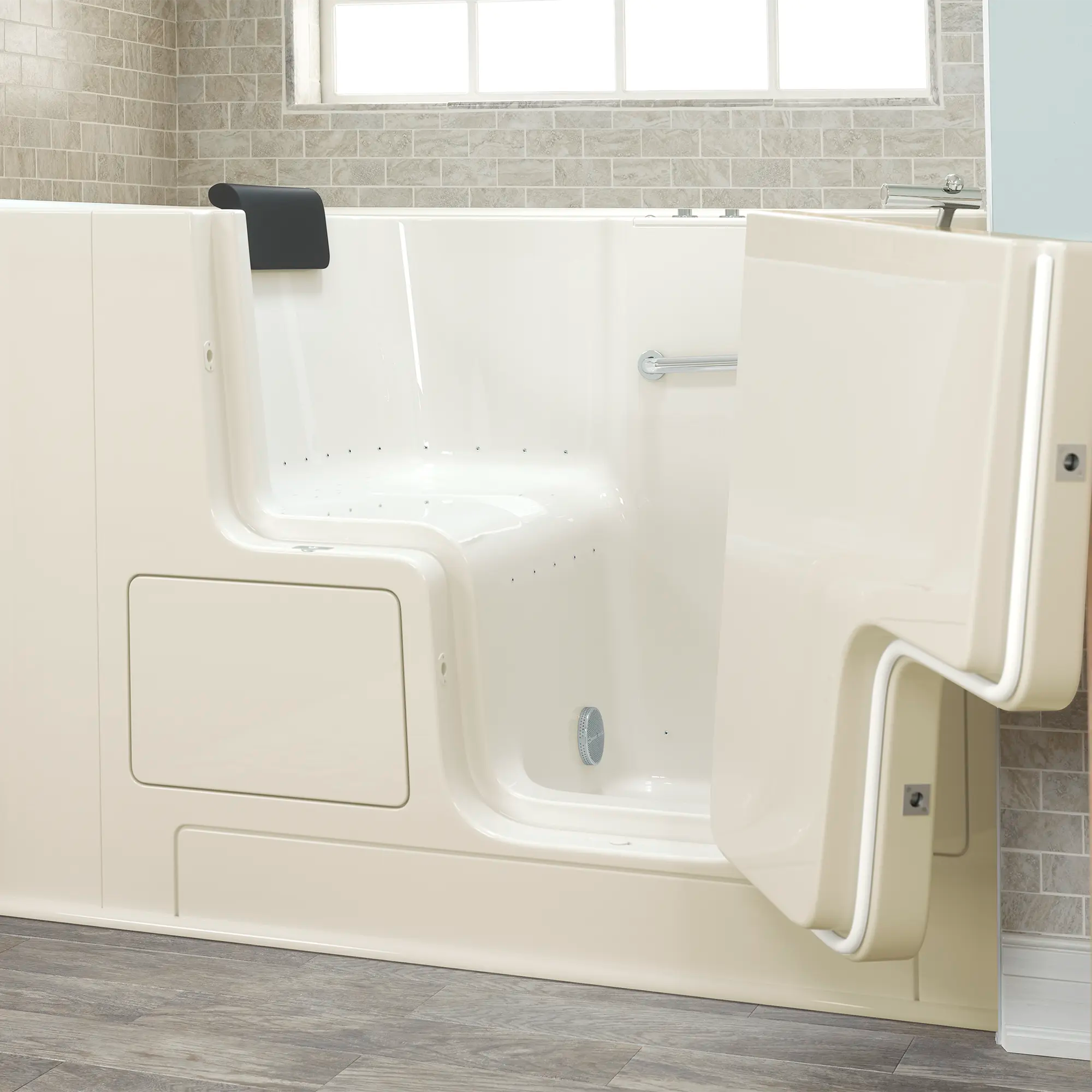 Gelcoat Premium Series 32 x 52 -Inch Walk-in Tub With Air Spa System - Right-Hand Drain // LINEN // 170482_3252OD_105_ARL_v2_2017_sq_0_CDNwebp.webp