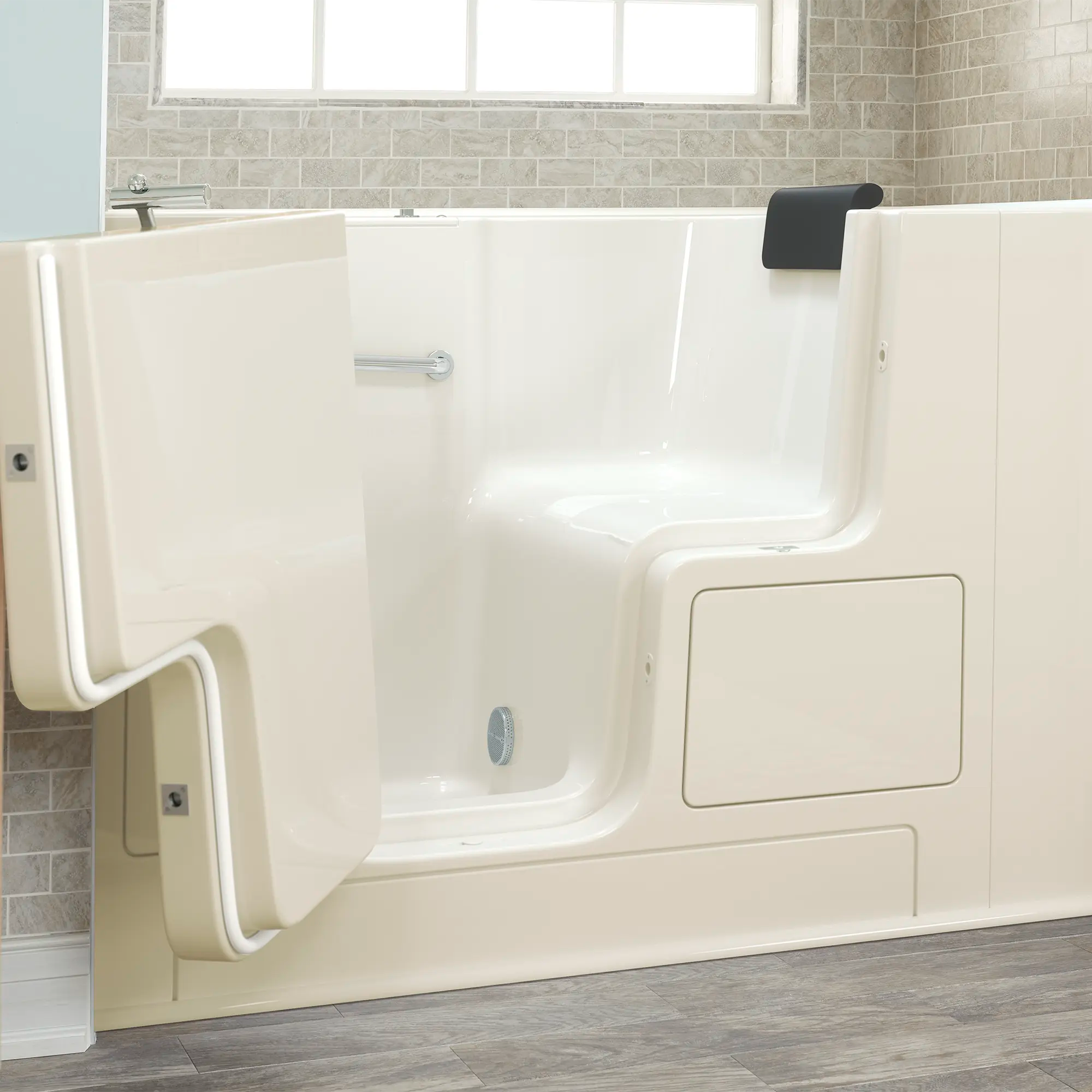 Gelcoat Premium Series 32 x 52 -Inch Walk-in Tub With Soaker System - Left-Hand Drain // LINEN // 170489_3252OD_105_SLL_v2_2017_sq_0_CDNwebp.webp