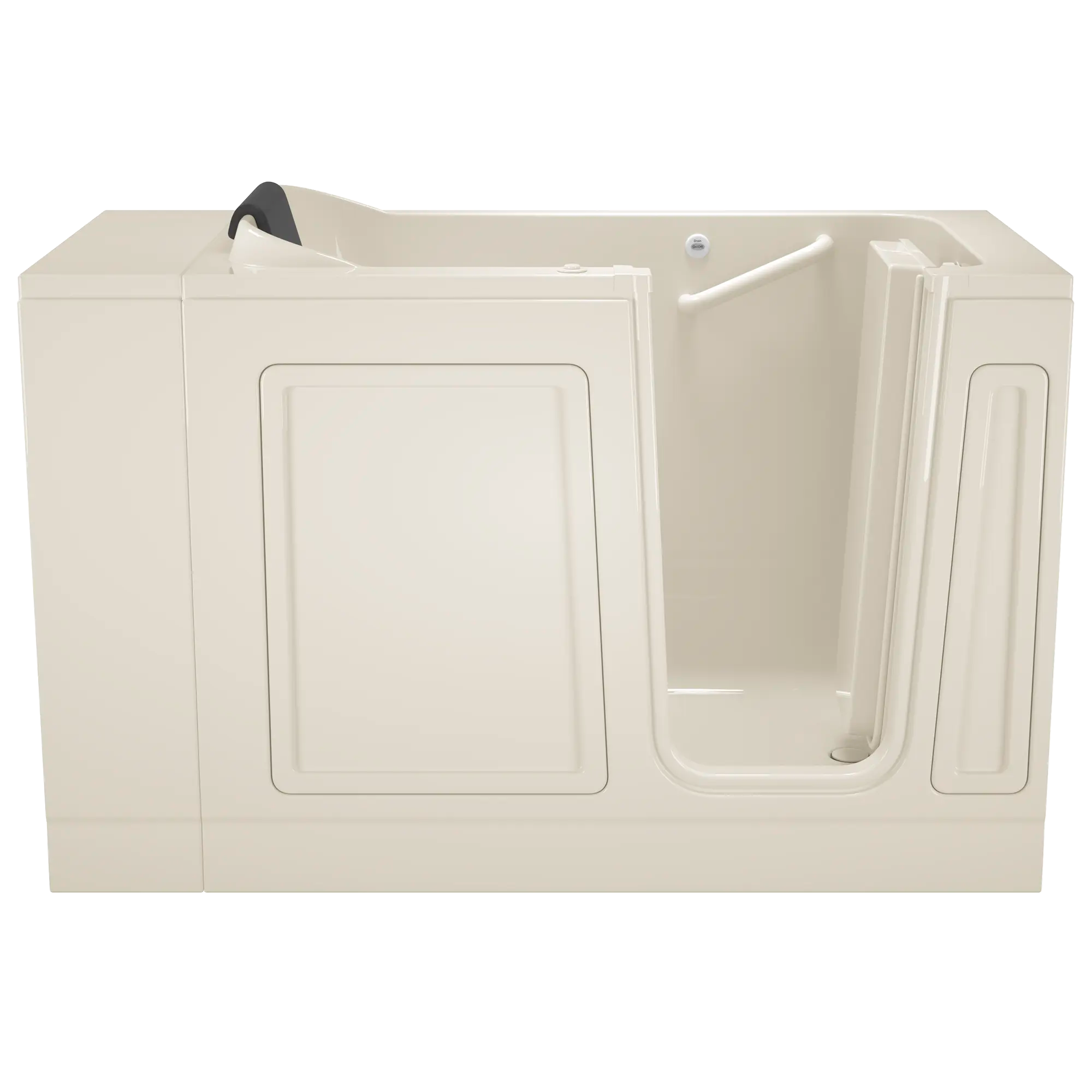 Acrylic Luxury Series 28 x 48-Inch Walk-in Tub With Whirlpool System - Right-Hand Drain // LINEN // 170536_Front_2848_115_ARL_WRL_0_CDNwebp.webp