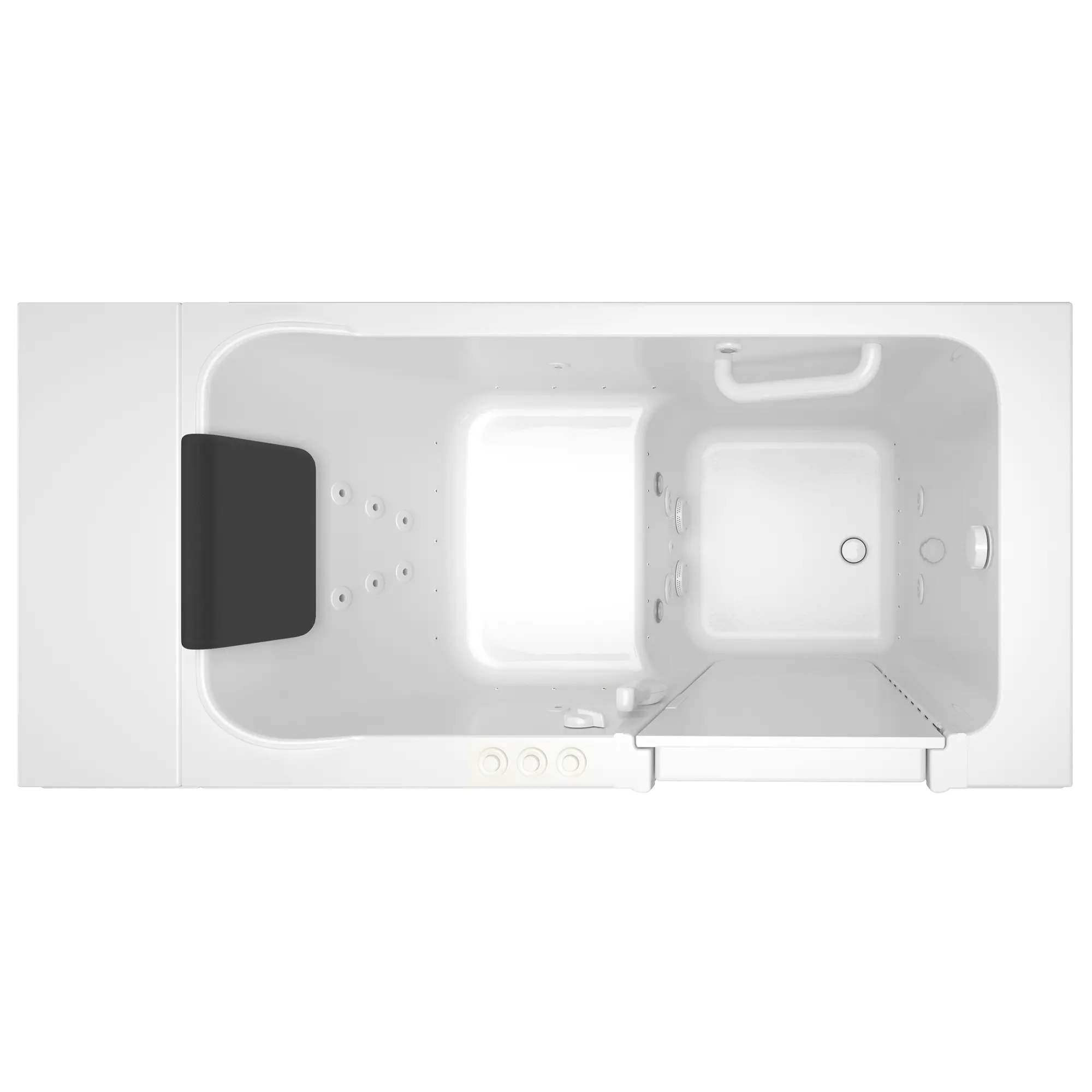 Acrylic Luxury Series 28 x 48-Inch Walk-in Tub With Combination Air Spa and Whirlpool Systems - Right-Hand Drain // WHITE // 170546_Top_2848_115_CRW_0_CDNwebp.webp