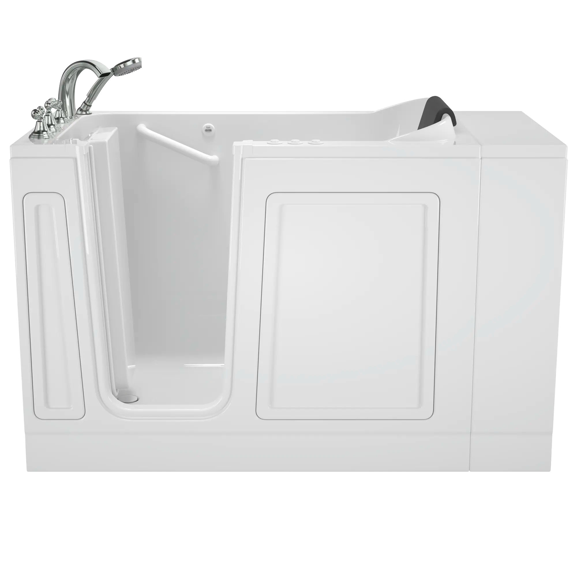 Acrylic Luxury Series 28 x 48-Inch Walk-in Tub With Combination Air Spa and Whirlpool Systems - Left-Hand Drain With Faucet // WHITE // 170560_Front_2848_119_CLW_ST4828LD-WH_0_CDNwebp.webp