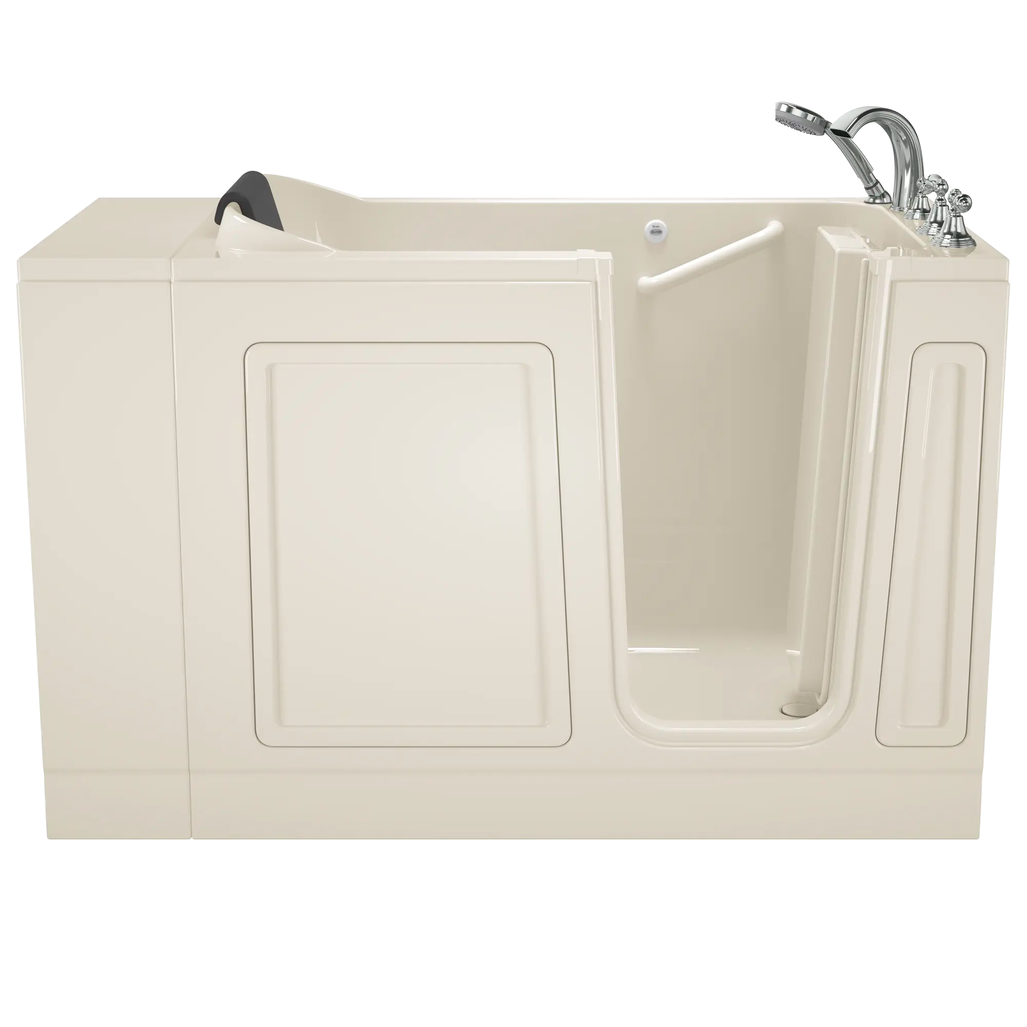 Acrylic Luxury Series 28 x 48-Inch Walk-in Tub With Soaker System - Right-Hand Drain With Faucet // LINEN // 170561_Front_2848_119_SRL_ST4828RS-BC_0_CDNwebp.webp