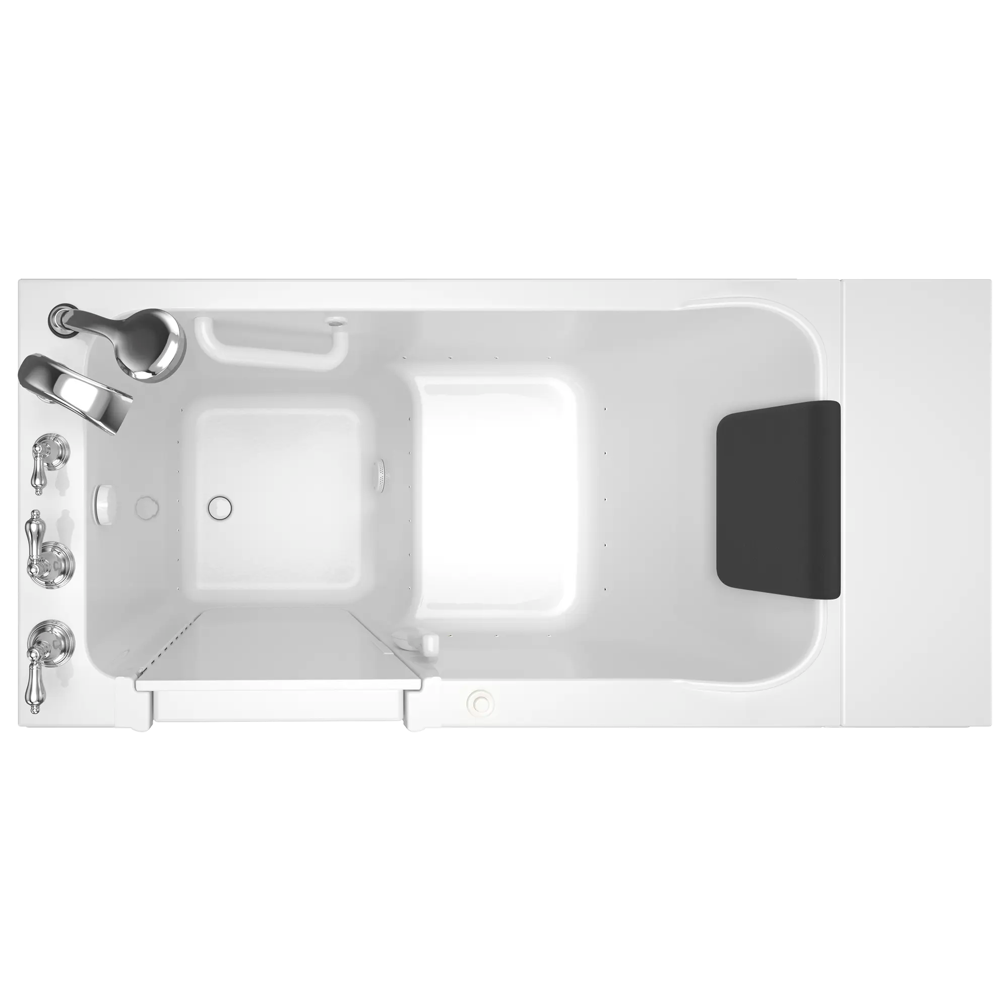 Acrylic Luxury Series 28 x 48-Inch Walk-in Tub With Air Spa System - Left-Hand Drain With Faucet // WHITE // 170565_Top_2848_119_ALW_ST4828LA-WH_0_CDNwebp.webp