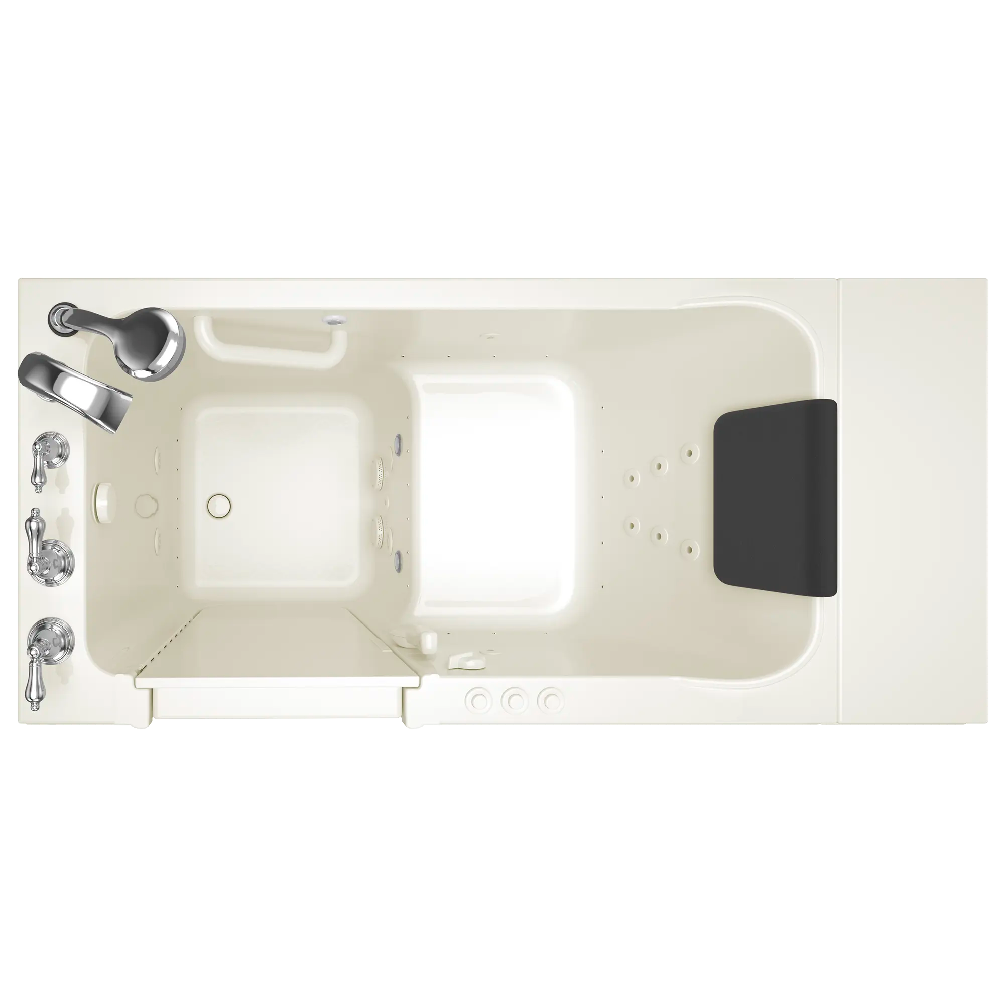 Acrylic Luxury Series 28 x 48-Inch Walk-in Tub With Combination Air Spa and Whirlpool Systems - Left-Hand Drain With Faucet // LINEN // 170567_Top_2848_119_CLL_ST4828LD-BC_0_CDNwebp.webp